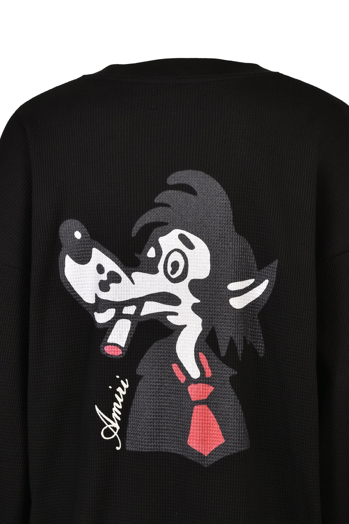 AMIRI アミリ 【本物保証】 Tシャツ ストリート系 メンズ SMOKING WOLF OS WAFFLE CREW / BLK