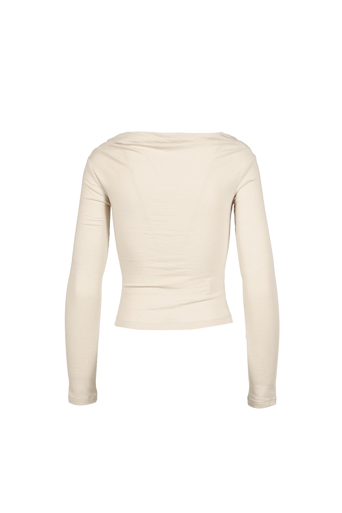 BOHEMSEO ボヘムソ 【本物保証】 シャツ ストリート系 レディース FLOW NECK DRAPE LONG SLEEVE / BEG