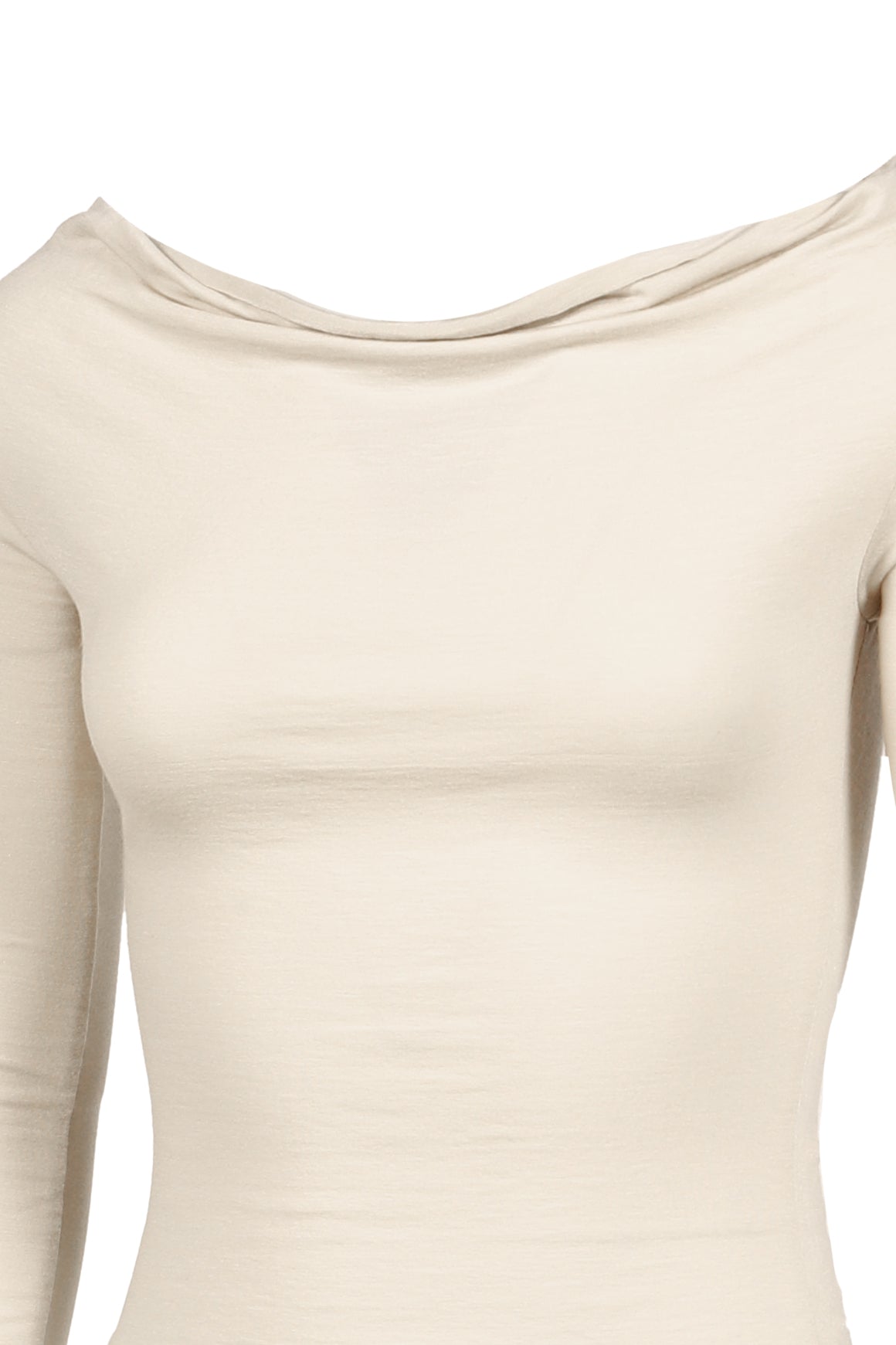 BOHEMSEO ボヘムソ 【本物保証】 シャツ ストリート系 レディース FLOW NECK DRAPE LONG SLEEVE / BEG
