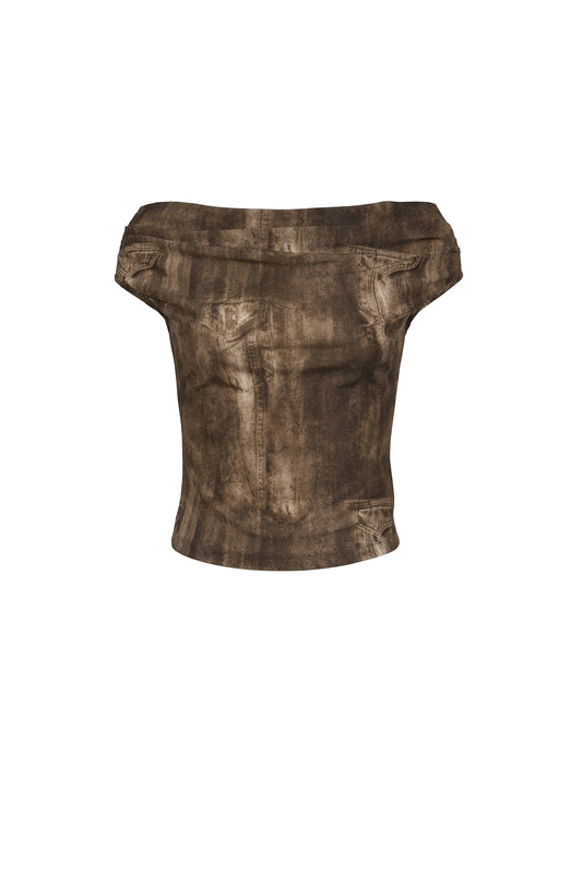 BOHEMSEO ボヘムソ 【本物保証】 シャツ ストリート系 レディース FLOW NECK DRAPE HALF-T / BRW