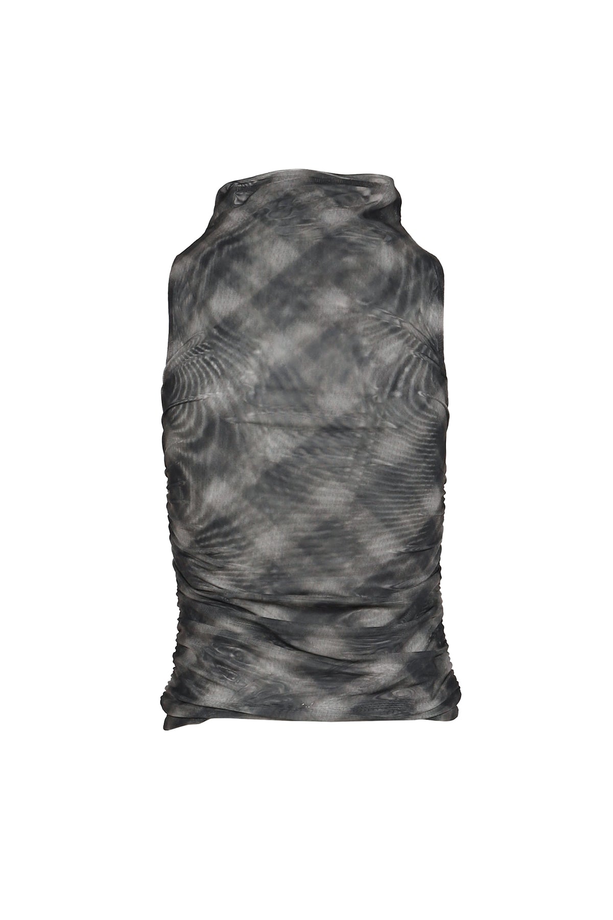 BOHEMSEO ボヘムソ 【本物保証】 シャツ ストリート系 レディース HALF NECK SHIRRING SLEEVELESS / CHECK