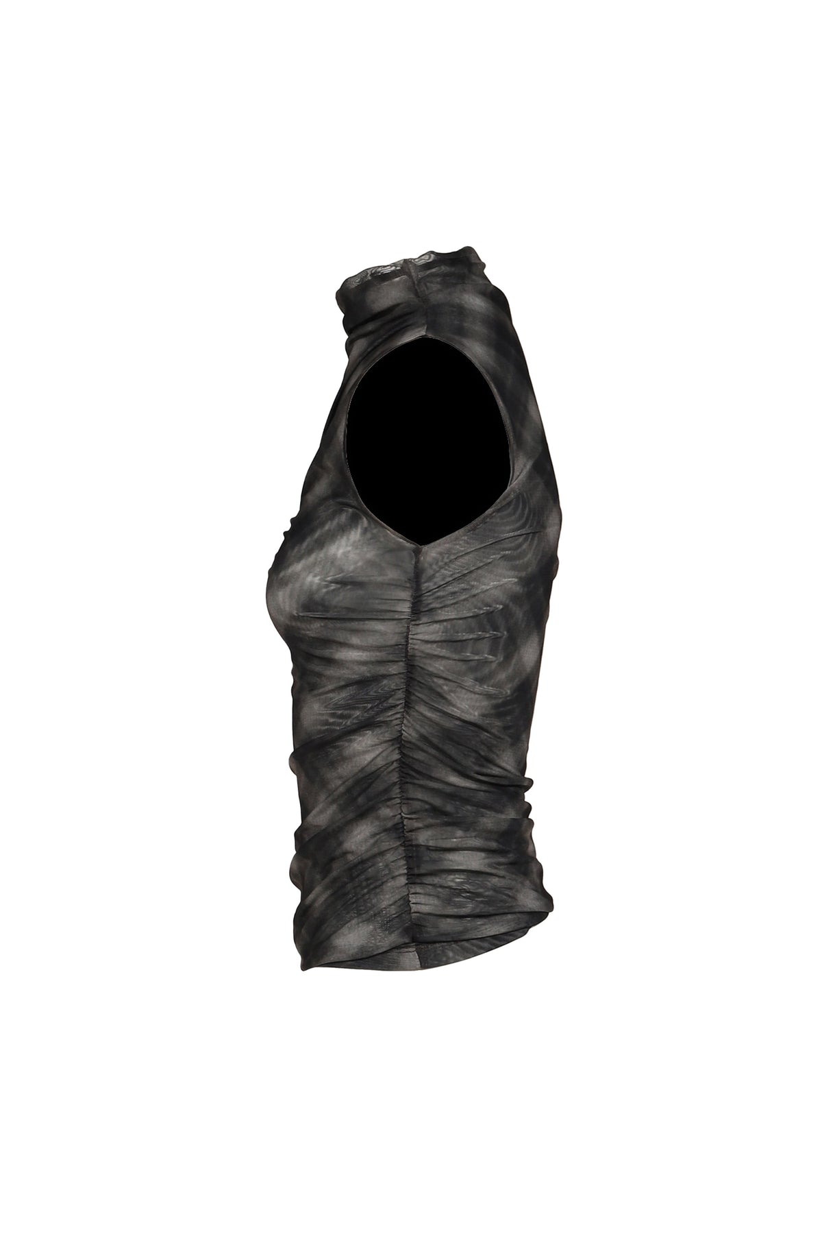 BOHEMSEO ボヘムソ 【本物保証】 シャツ ストリート系 レディース HALF NECK SHIRRING SLEEVELESS / CHECK
