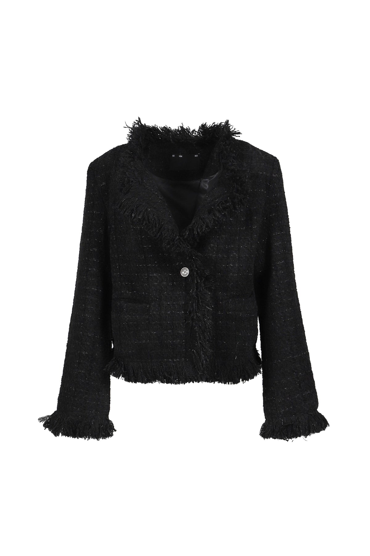 BOHEMSEO ボヘムソ 【本物保証】 ジャケット ストリート系 レディース ROUGH FRAYED TWEED JACKET / BLK