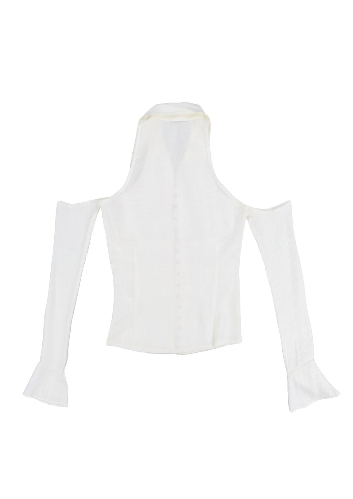 BOHEMSEO ボヘムソ 【本物保証】 シャツ ストリート系 レディース SHOULDER HOLE COLLAR BLOUSE / WHT