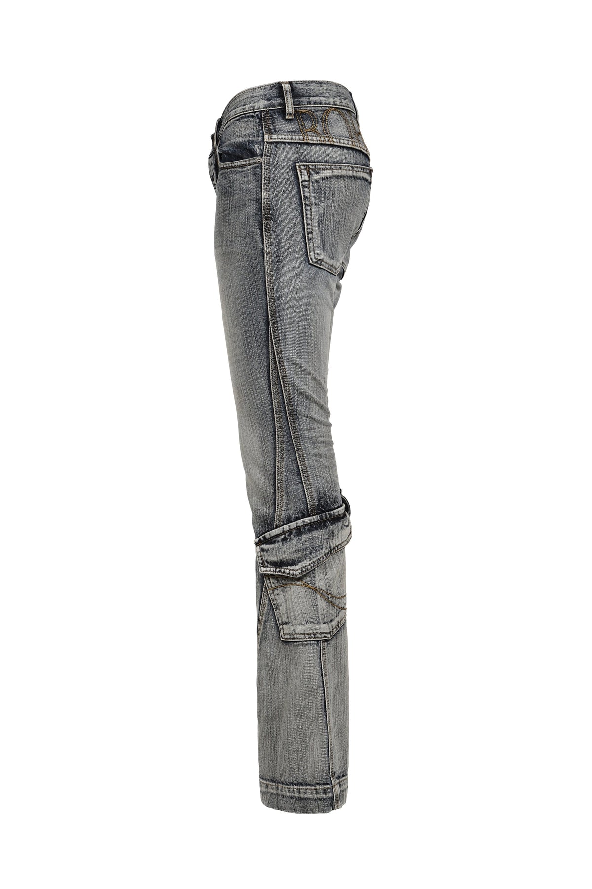BOHEMSEO ボヘムソ 【本物保証】 カーゴパンツ ストリート系 レディース WASHED BLUE CARGO BOOTCUT / BLU
