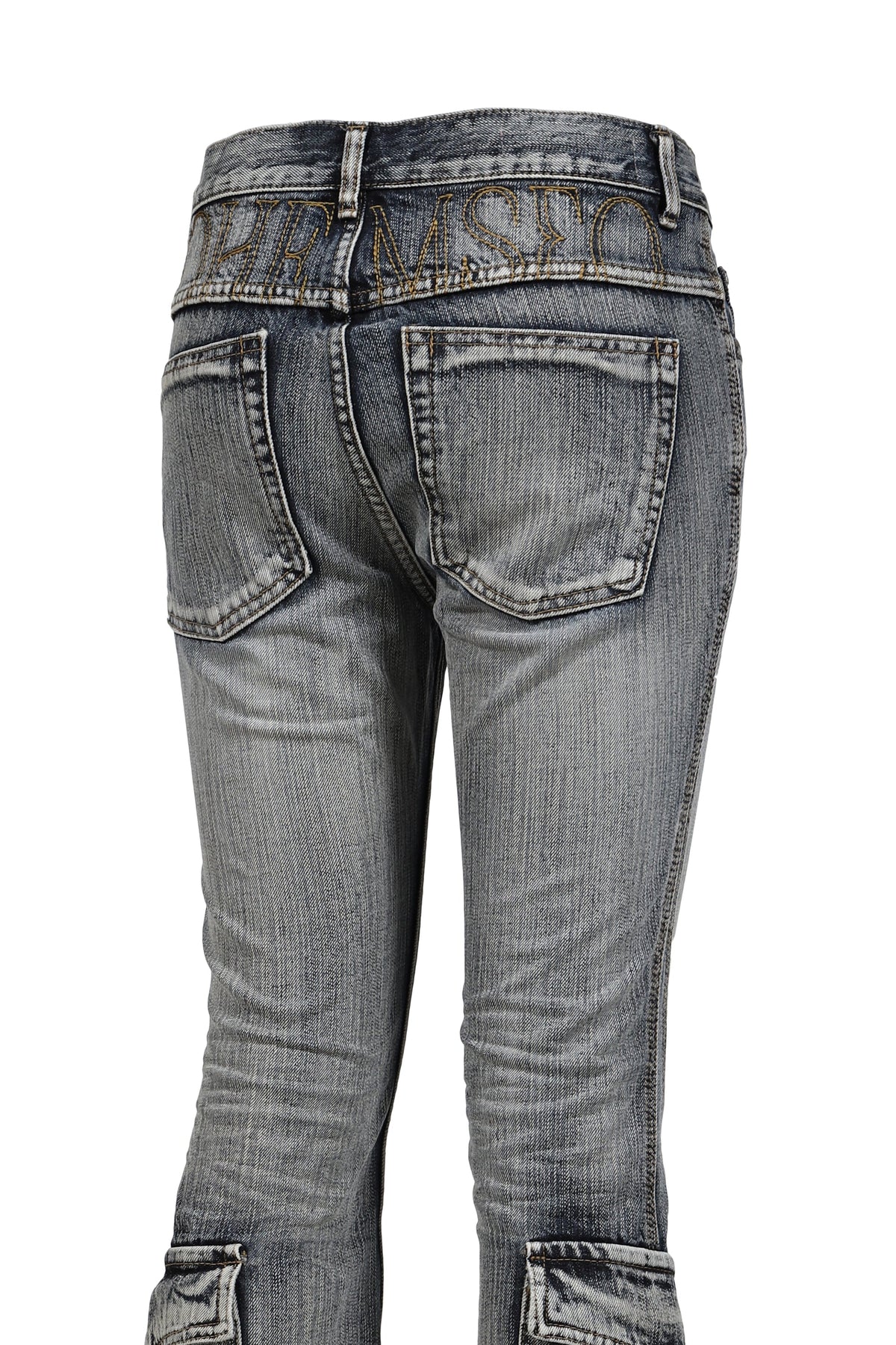 BOHEMSEO ボヘムソ 【本物保証】 カーゴパンツ ストリート系 レディース WASHED BLUE CARGO BOOTCUT / BLU