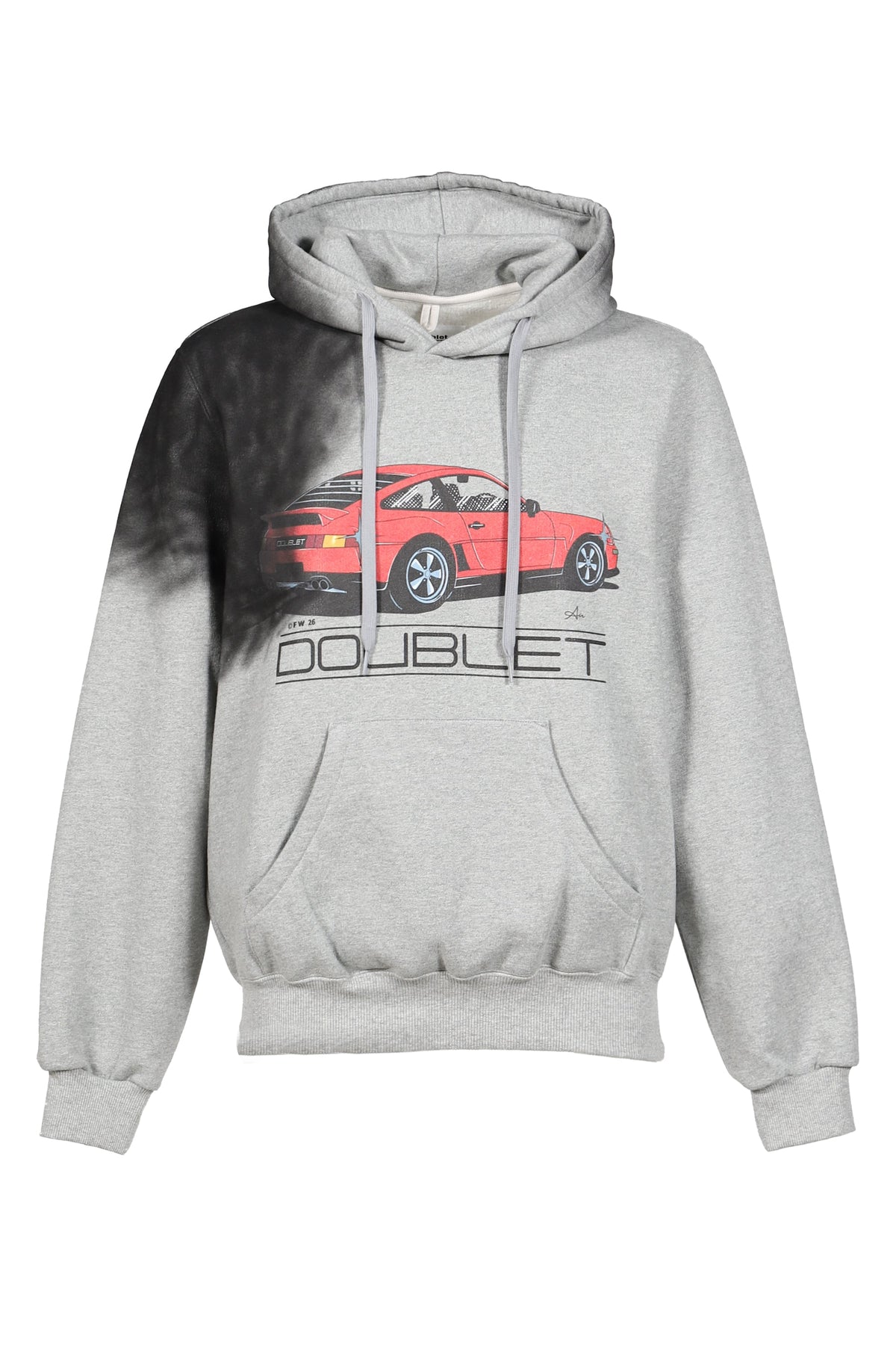 doublet ダブレット 【本物保証】 パーカー ストリート系 メンズ EXHAUST STAINED HOODIE / GRY