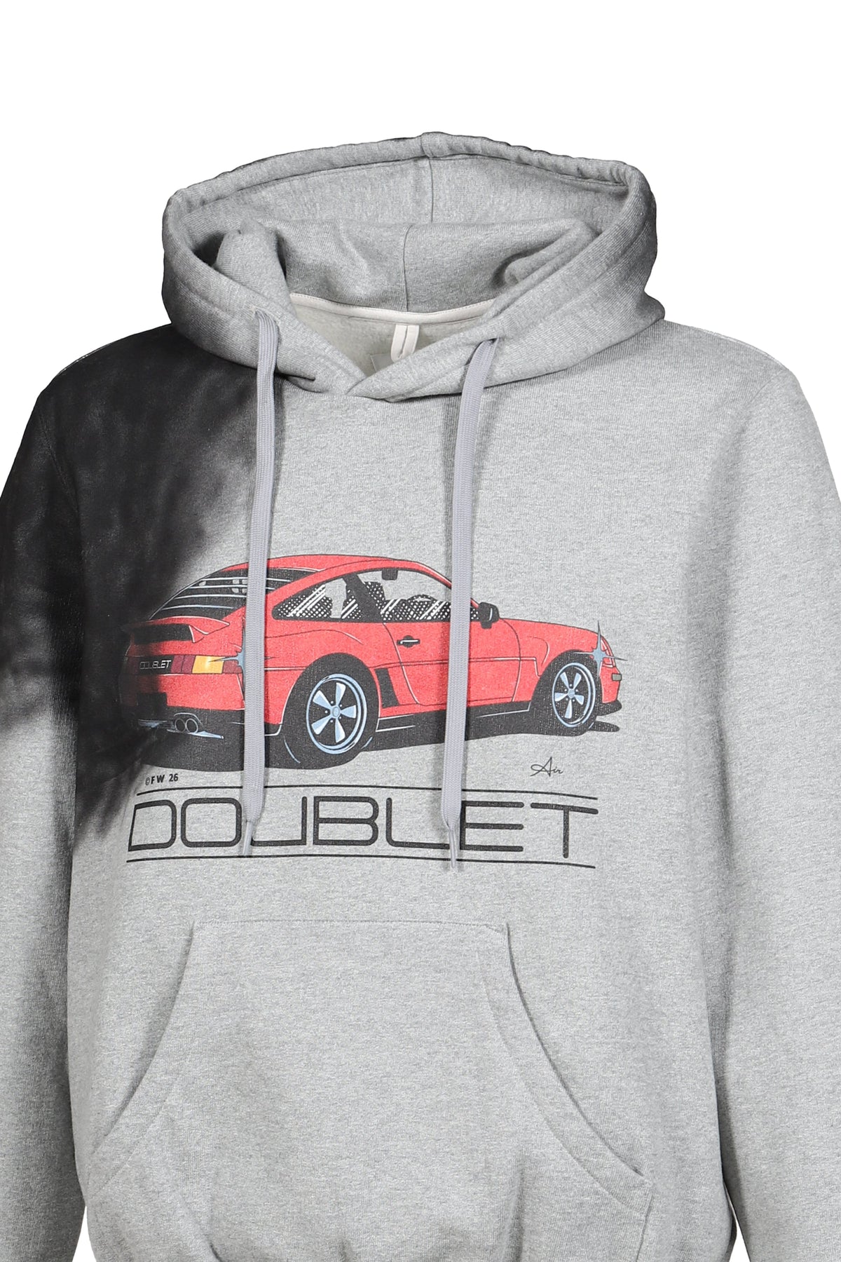 doublet ダブレット 【本物保証】 パーカー ストリート系 メンズ EXHAUST STAINED HOODIE / GRY