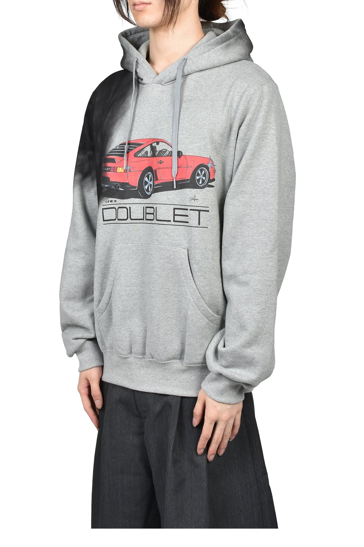 doublet ダブレット 【本物保証】 パーカー ストリート系 メンズ EXHAUST STAINED HOODIE / GRY