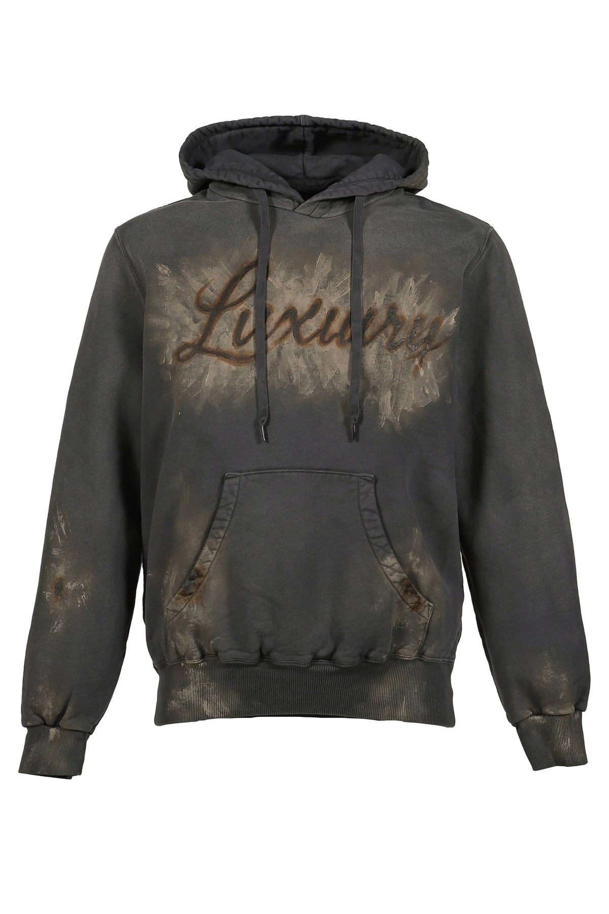 doublet ダブレット 【本物保証】 パーカー ストリート系 メンズ LUXUARY MUD PAINT HOODIE / BLK