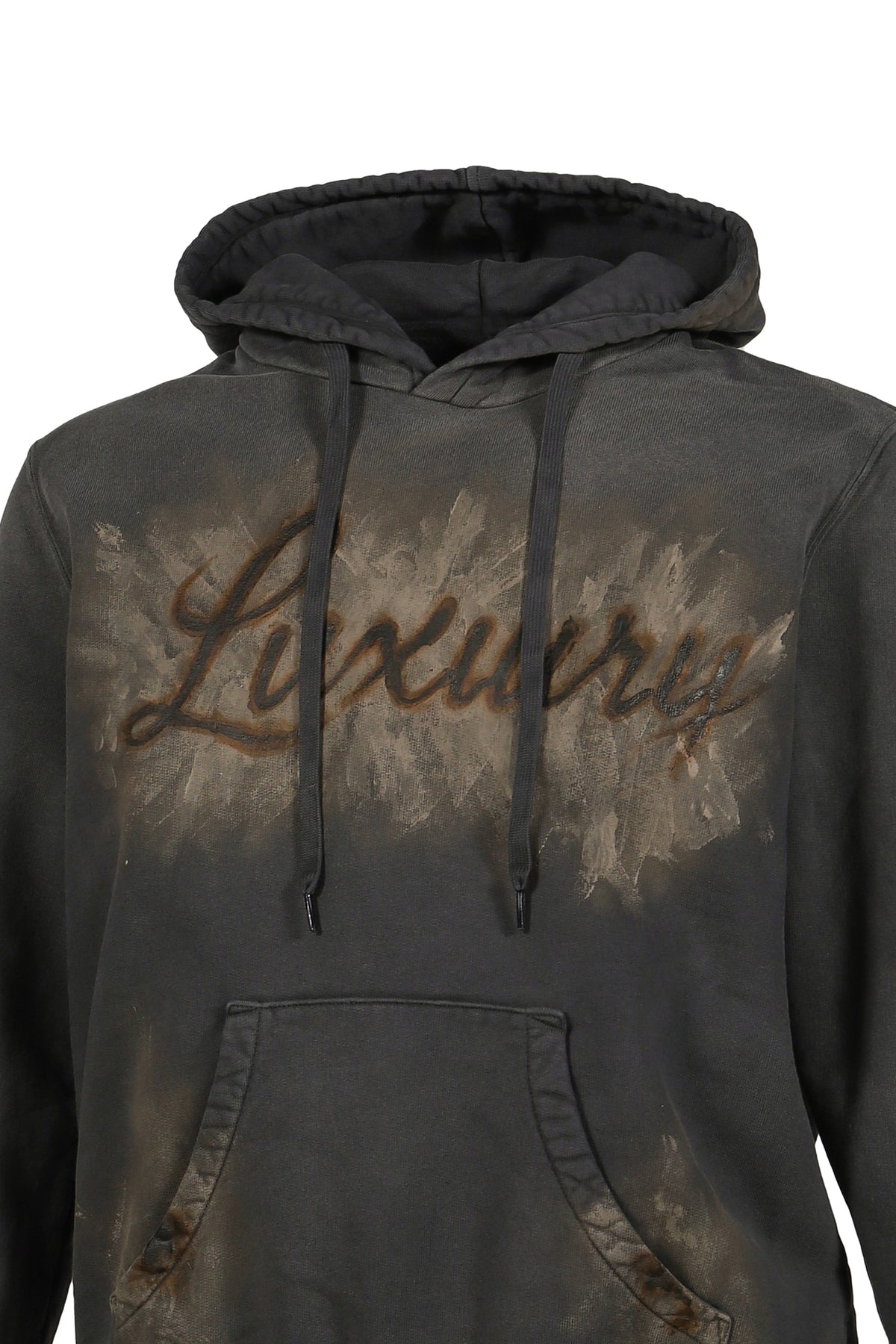 doublet ダブレット 【本物保証】 パーカー ストリート系 メンズ LUXUARY MUD PAINT HOODIE / BLK