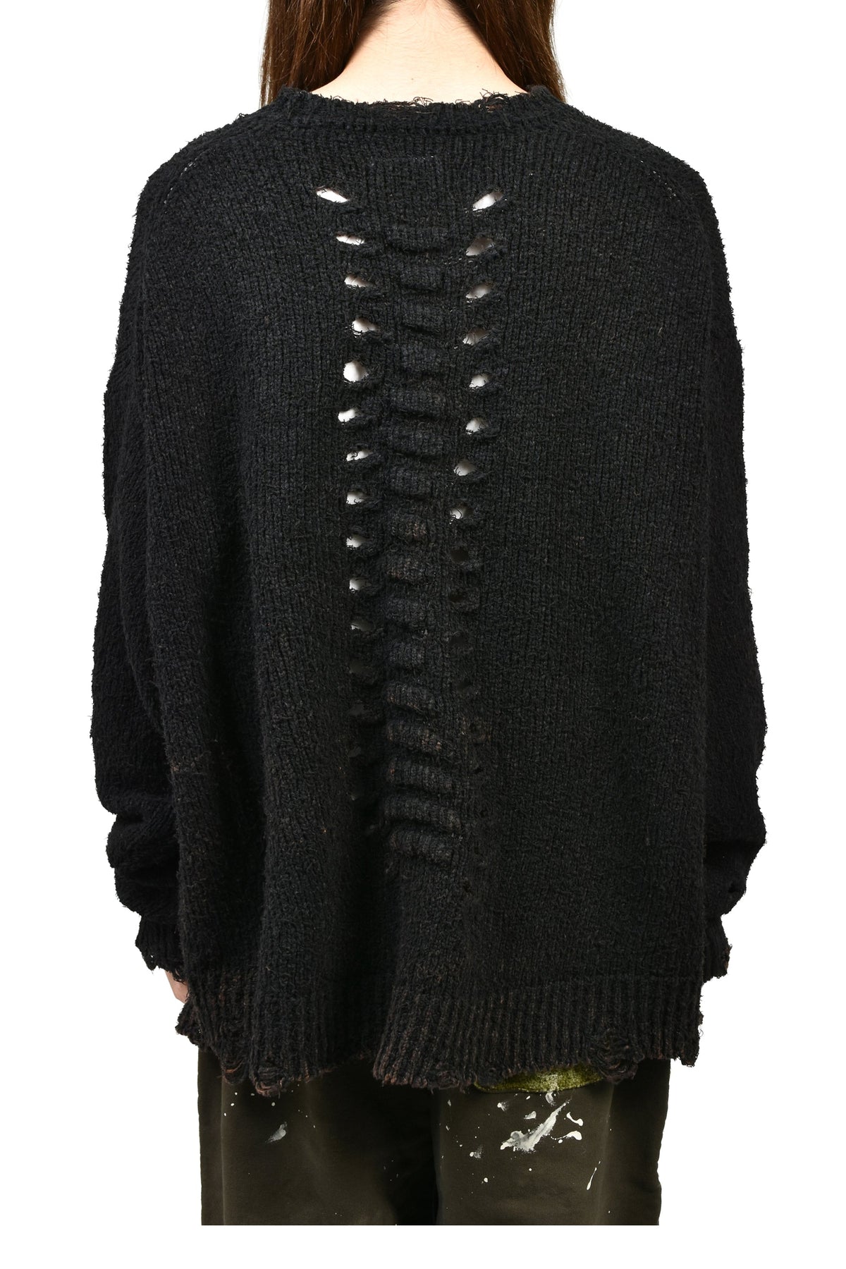 doublet ダブレット 【本物保証】 ニット ストリート系 メンズ RIB & SPINE KNIT PULLOVER / BLK