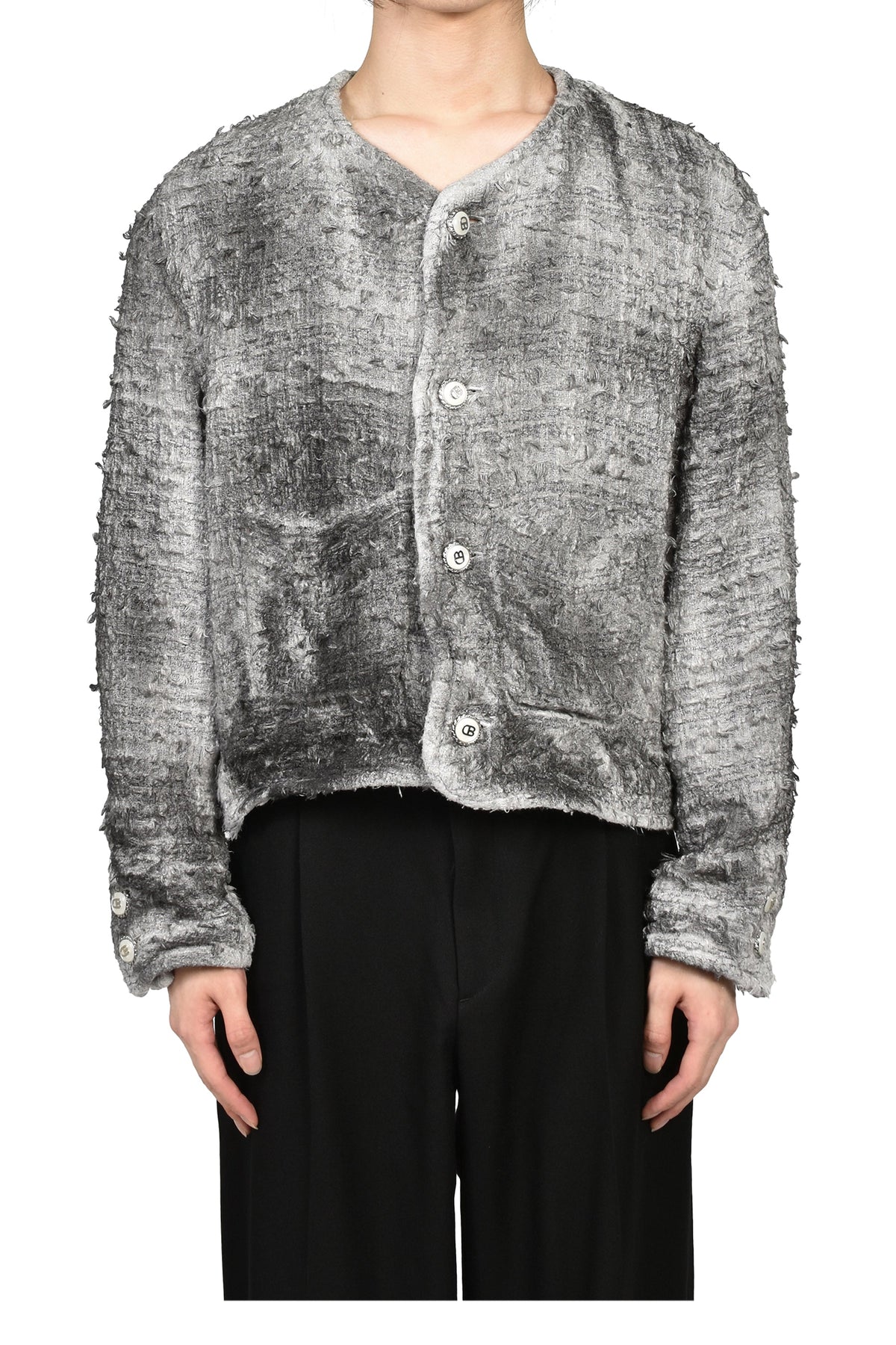 doublet ダブレット 【本物保証】 ジャケット ストリート系 メンズ SMOG AIR STAINED TWEED JACKET / BLK