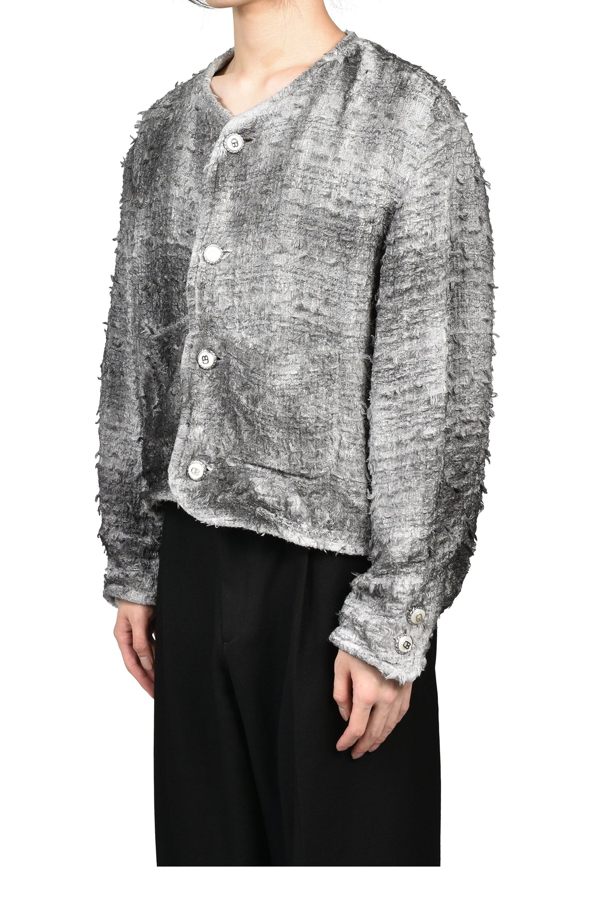 doublet ダブレット 【本物保証】 ジャケット ストリート系 メンズ SMOG AIR STAINED TWEED JACKET / BLK