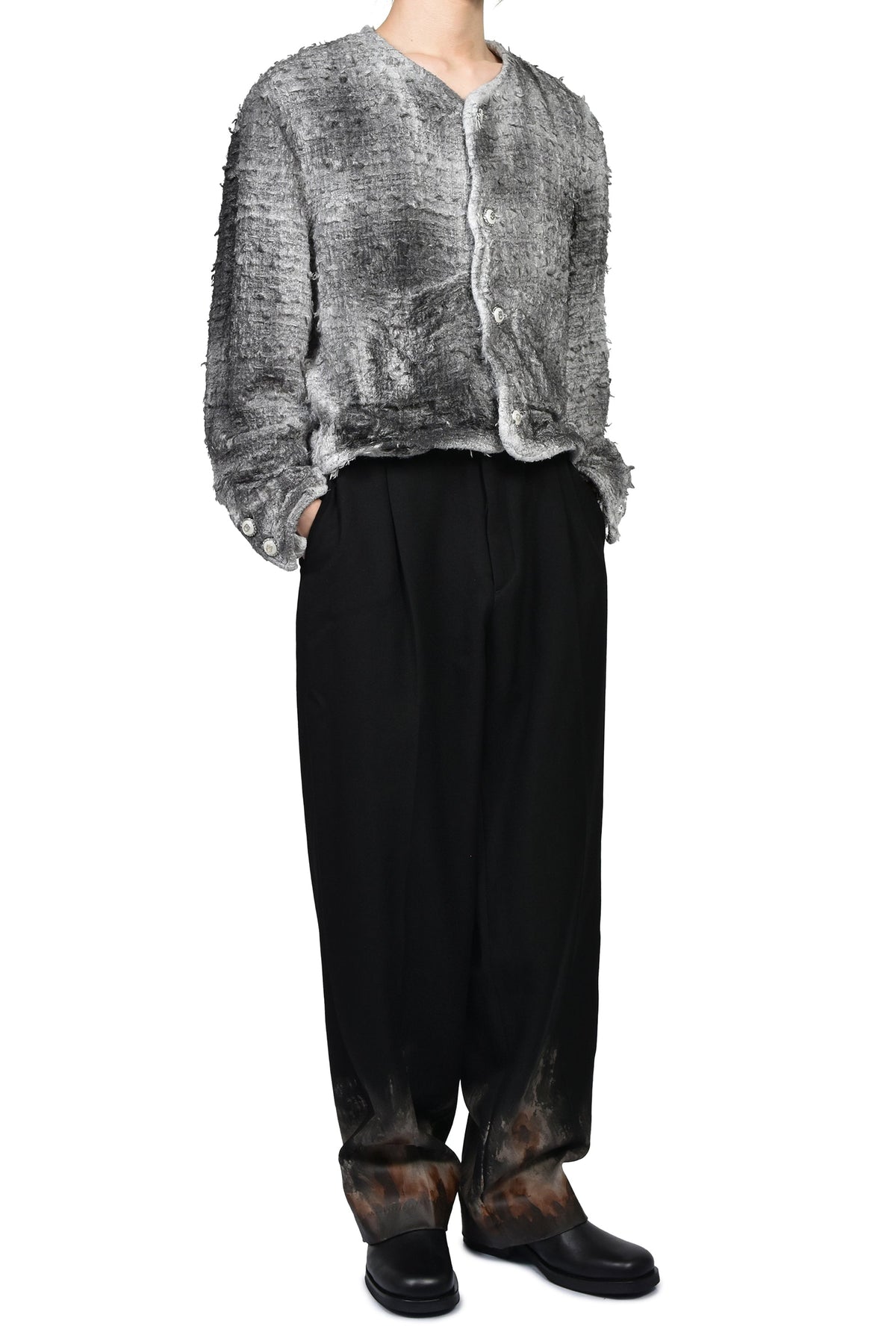 doublet ダブレット 【本物保証】 ジャケット ストリート系 メンズ SMOG AIR STAINED TWEED JACKET / BLK