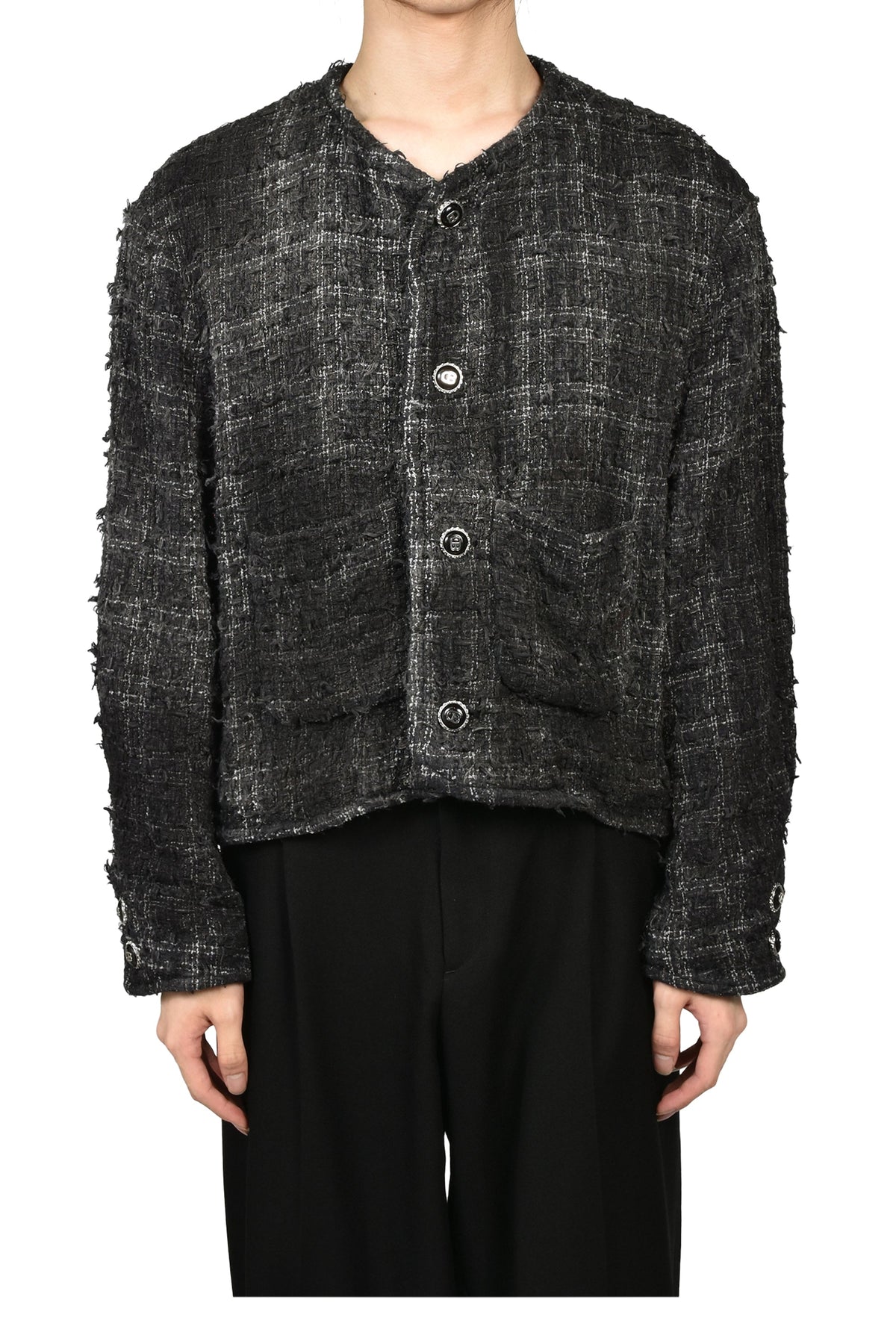doublet ダブレット 【本物保証】 ジャケット ストリート系 メンズ SMOG AIR STAINED TWEED JACKET / BLK