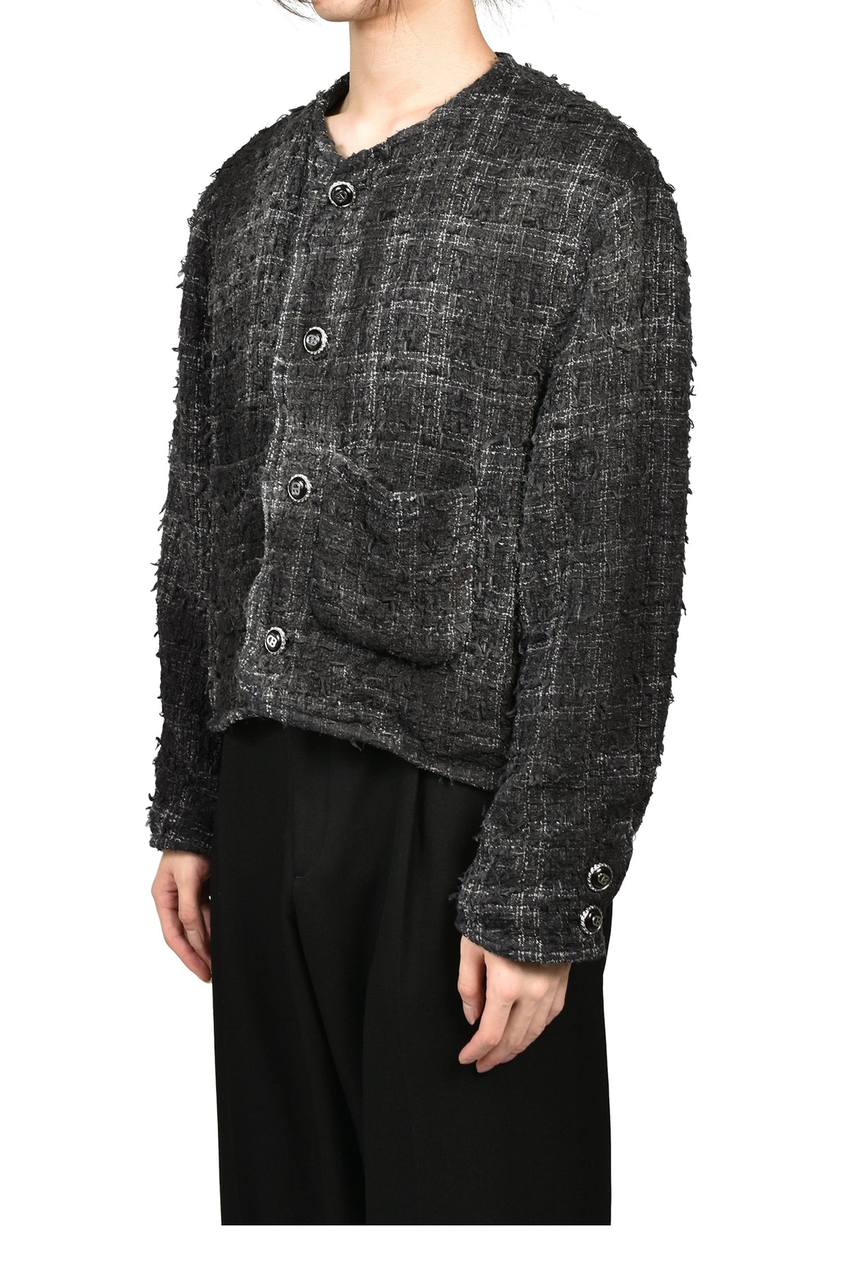 doublet ダブレット 【本物保証】 ジャケット ストリート系 メンズ SMOG AIR STAINED TWEED JACKET / BLK