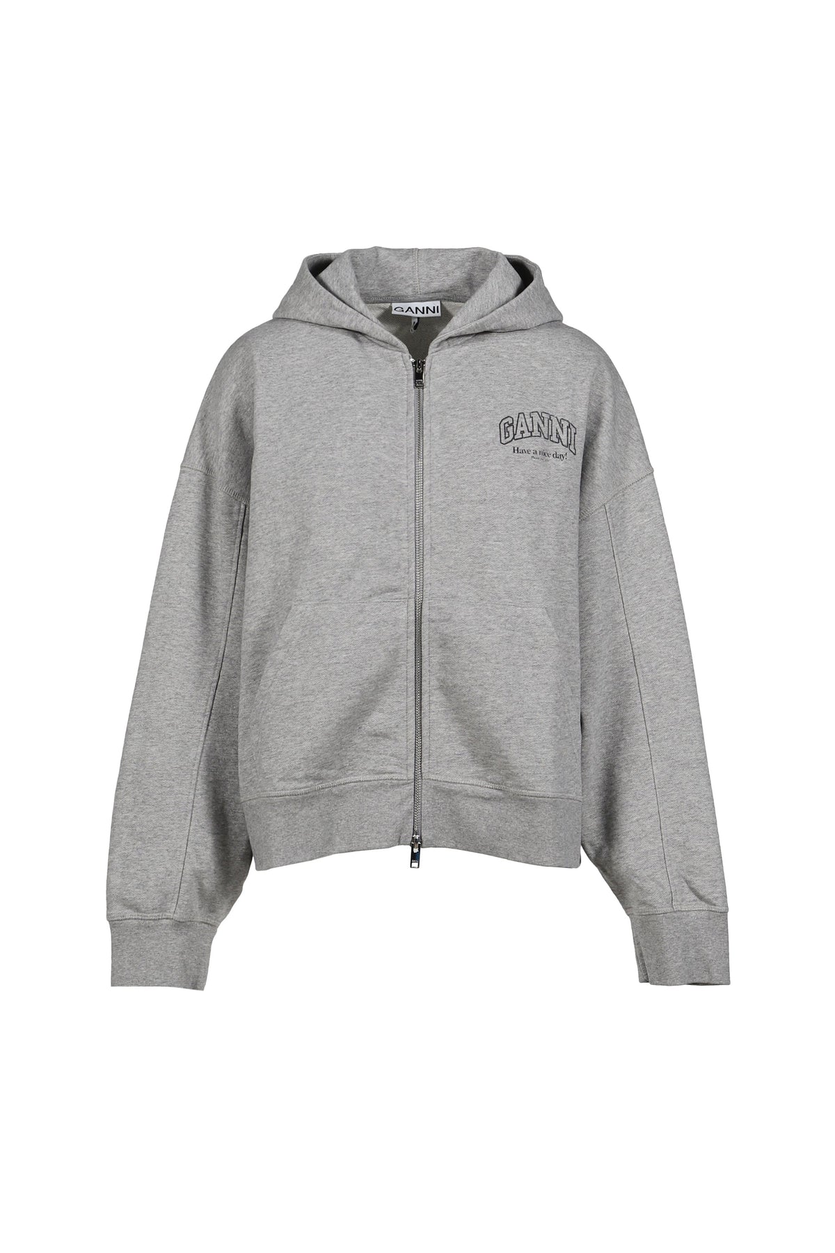 GANNI 【本物保証】 パーカー ストリート系 レディース ESSENTIAL ISOLI ZIP HOODIE / PALOMA