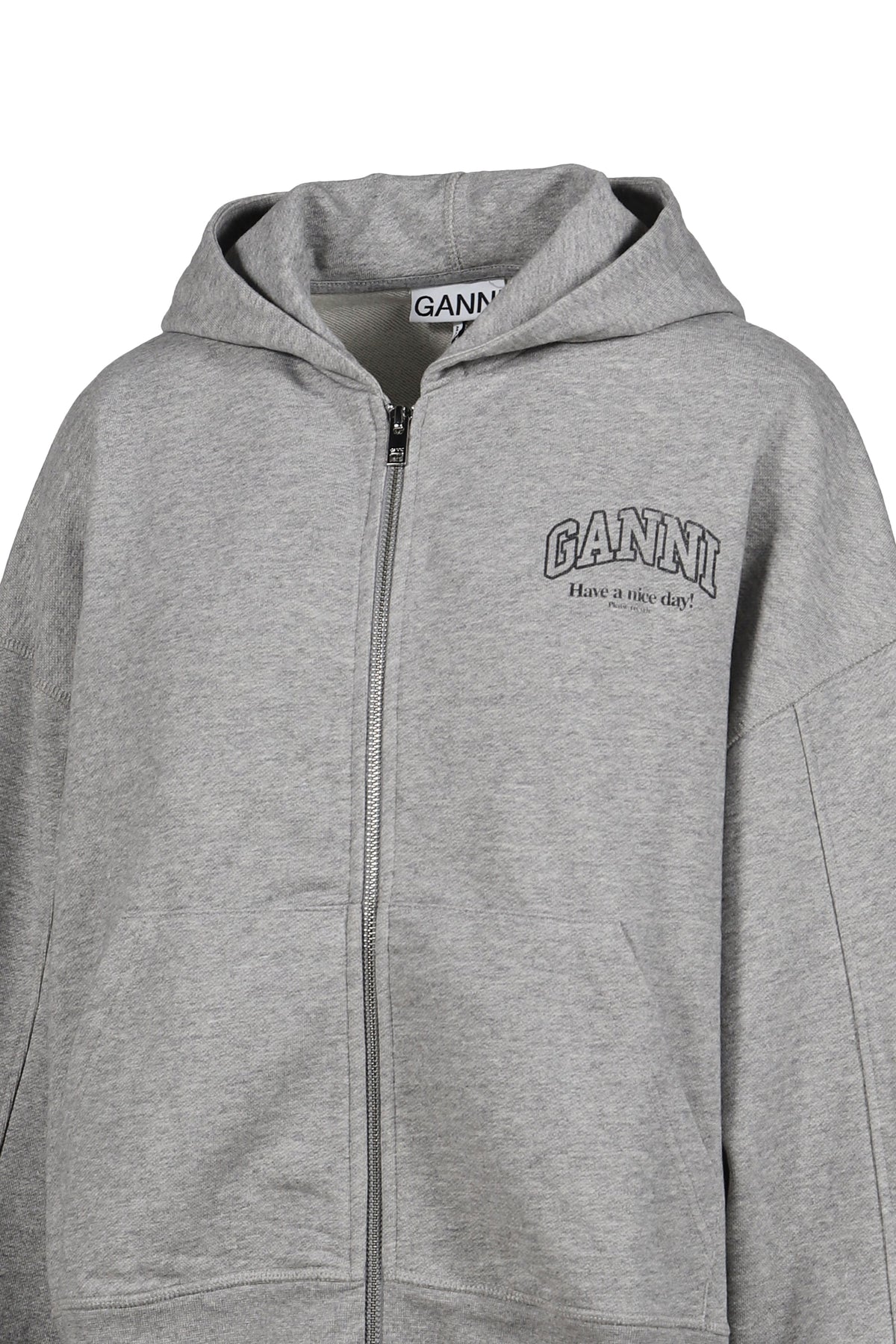 GANNI 【本物保証】 パーカー ストリート系 レディース ESSENTIAL ISOLI ZIP HOODIE / PALOMA