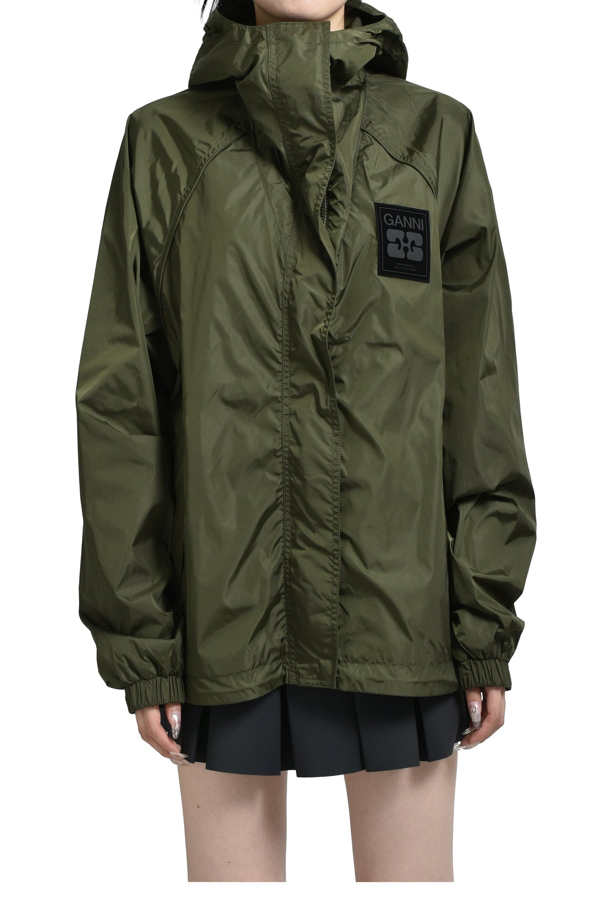 GANNI 【本物保証】 ジャケット ストリート系 レディース FLYWEIGHT NYLON JACKET / KALAMATA