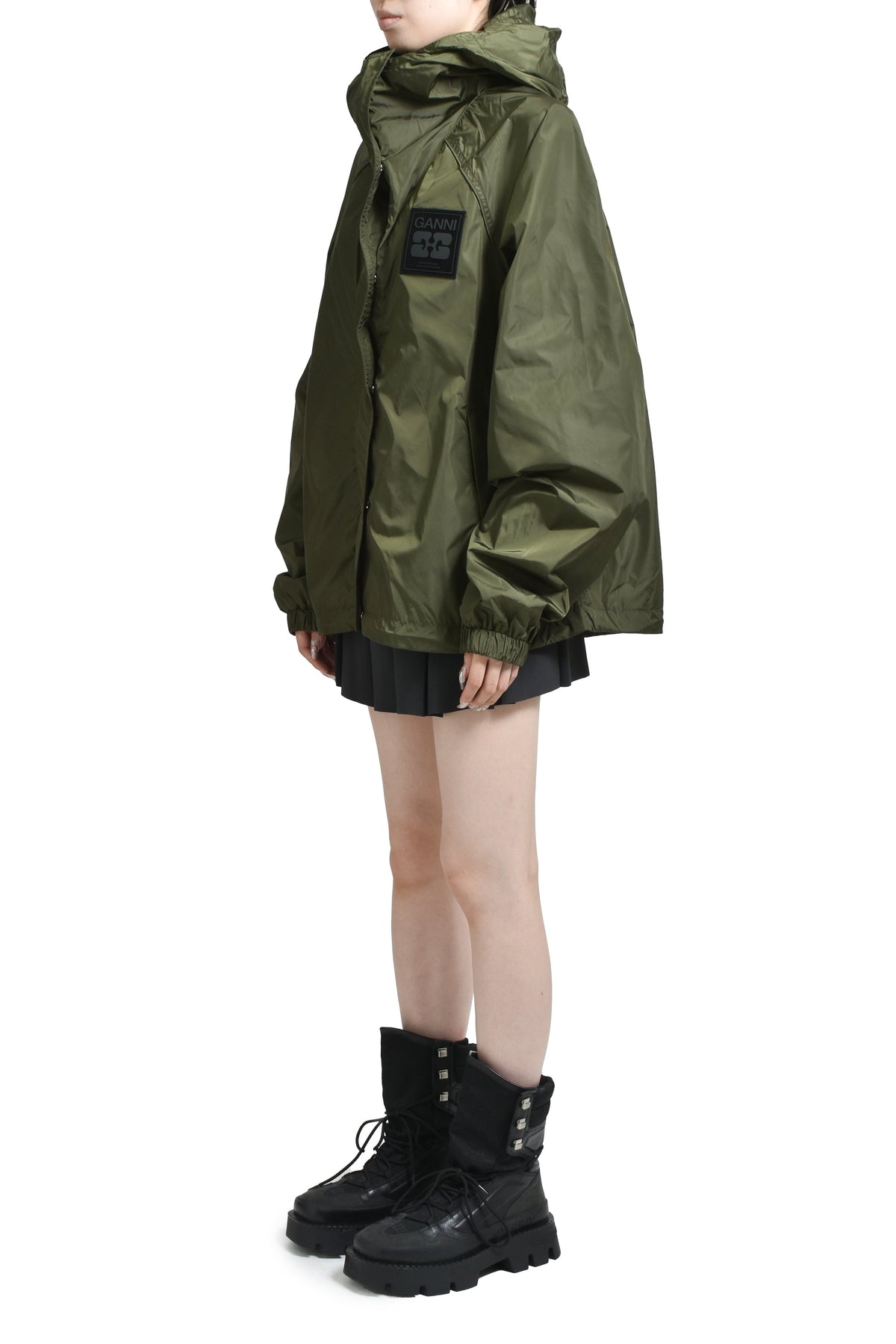 GANNI 【本物保証】 ジャケット ストリート系 レディース FLYWEIGHT NYLON JACKET / KALAMATA