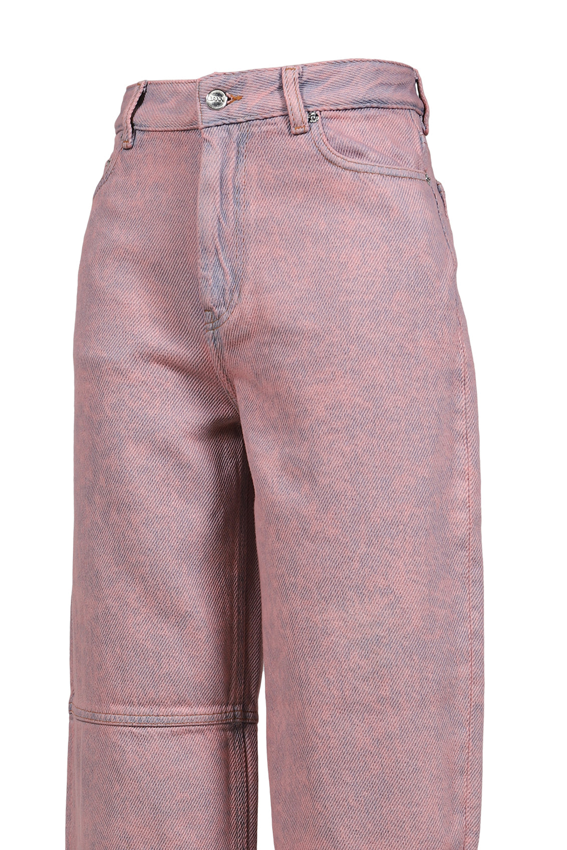 GANNI 【本物保証】 パンツ ストリート系 レディース OVERDYED HEAVY DENIM STARY / CAMEO PNK