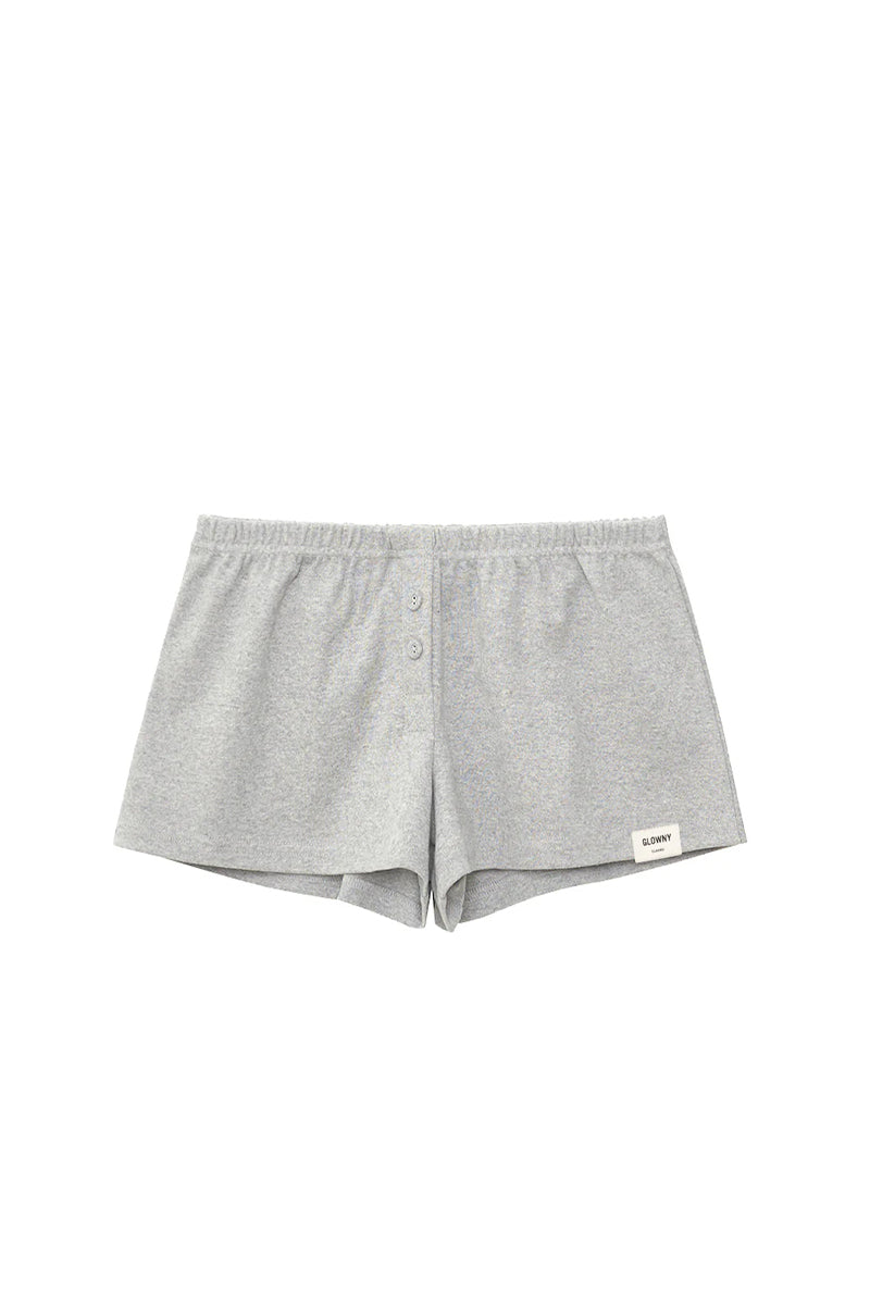 GLOWNY 【本物保証】 ショートパンツ ストリート系 レディース BUTTON FLY MINI SHORTS / MELANGE GRY