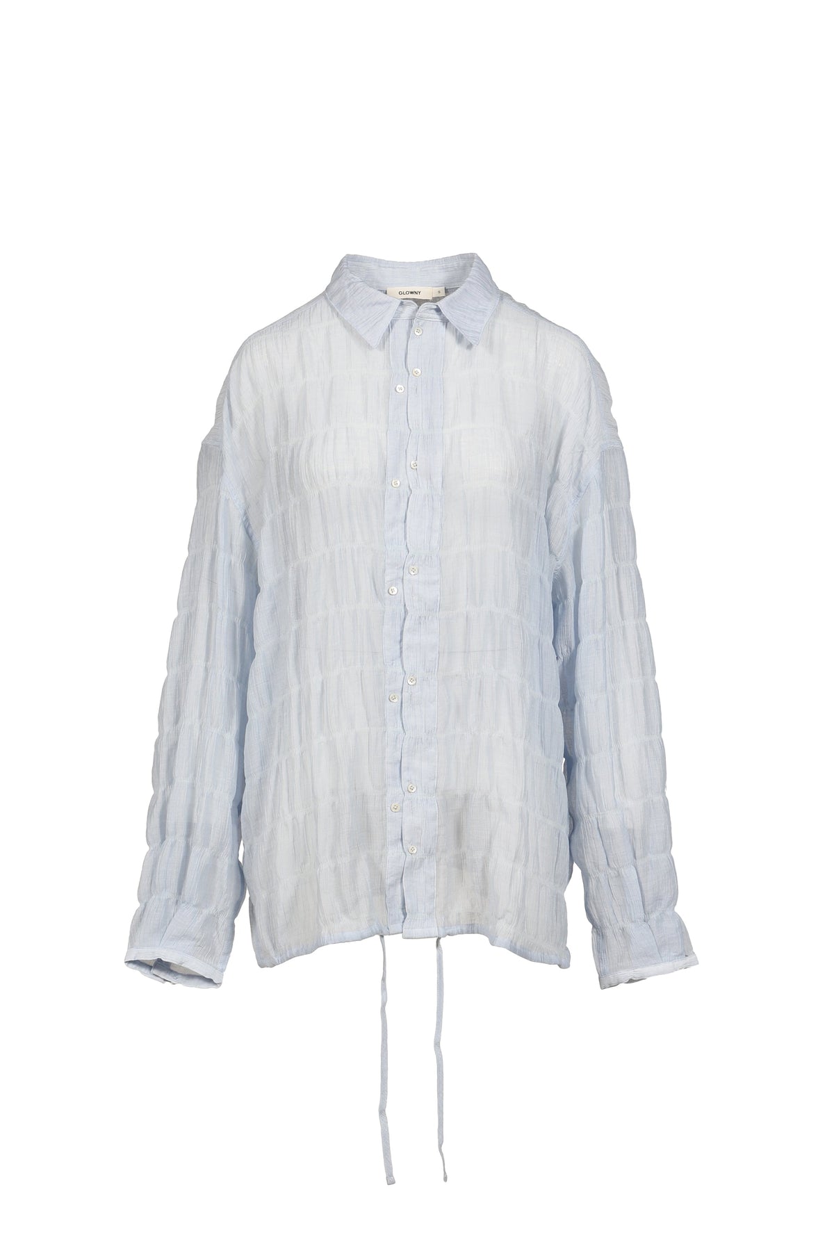 GLOWNY 【本物保証】 シャツ ストリート系 レディース COASTAL WRINKLE SHIRT / SKY BLU