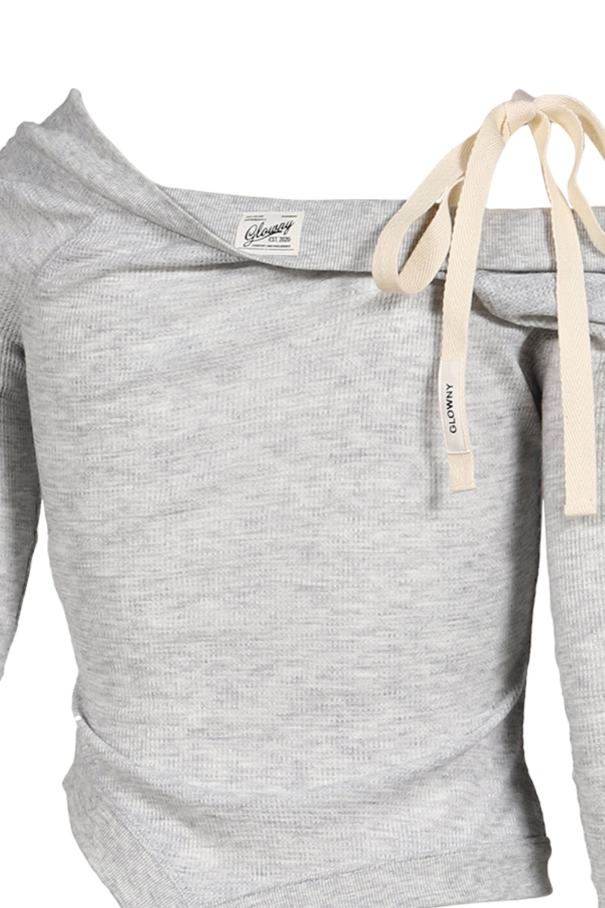 GLOWNY 【本物保証】 シャツ ストリート系 レディース DEMI SOFT BREEZE LONG SLEEVE / MELANGE GRY
