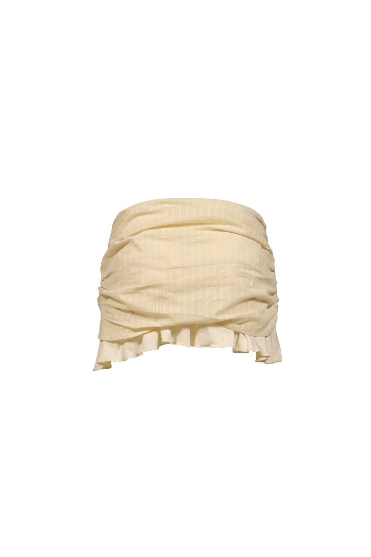 GLOWNY 【本物保証】 スカート ストリート系 レディース MISTY SHEER MINI SKIRT / LIGHT BEI