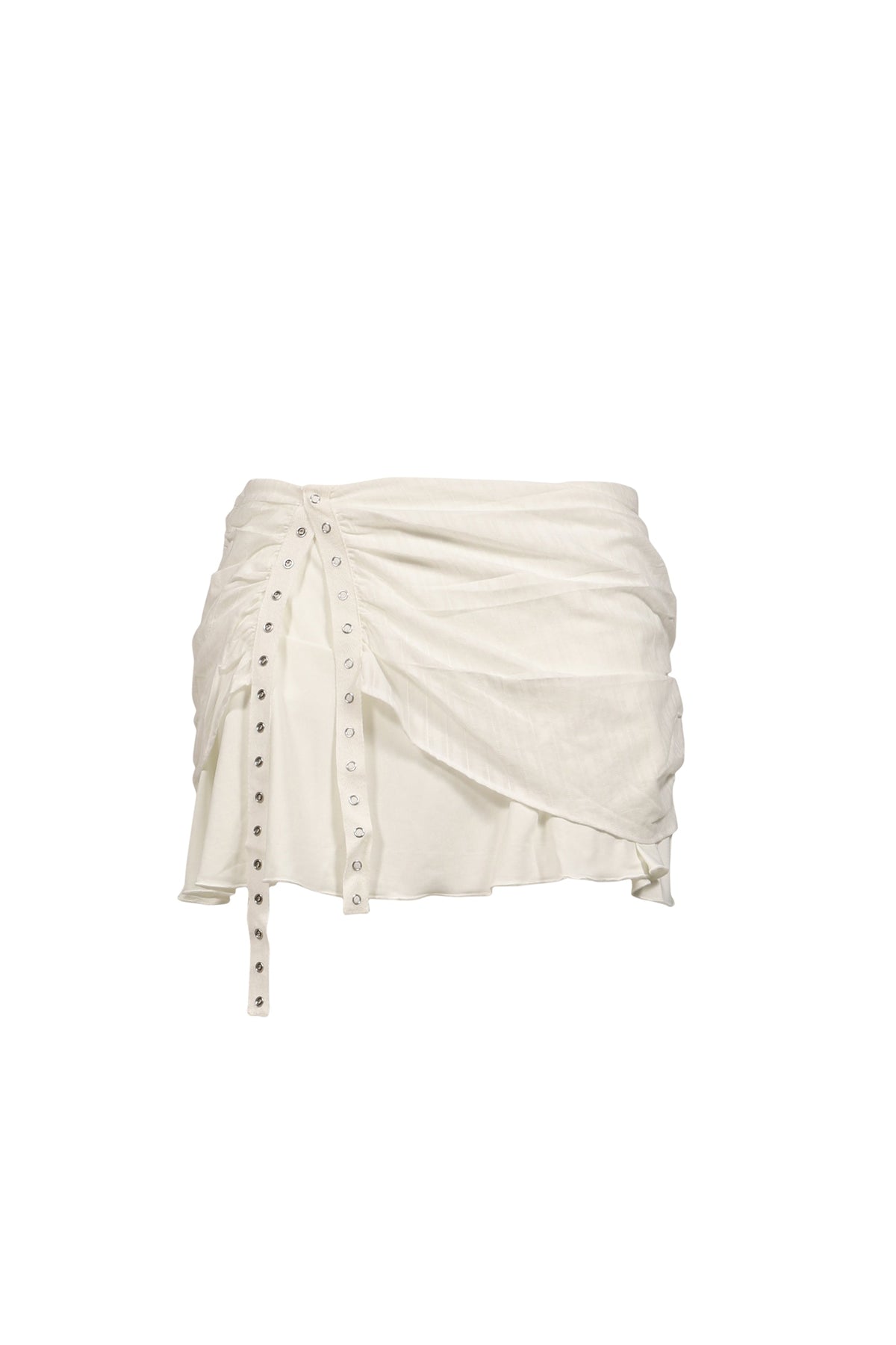 GLOWNY 【本物保証】 スカート ストリート系 レディース MISTY SHEER MINI SKIRT / WHT