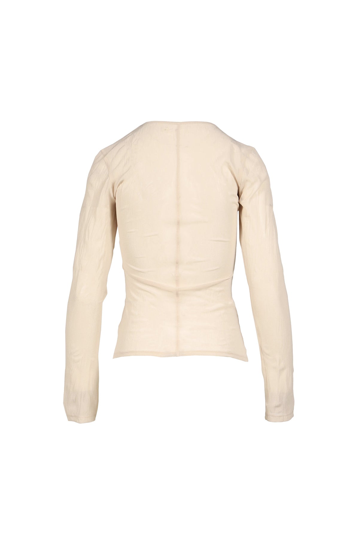 GLOWNY 【本物保証】 Tシャツ ストリート系 レディース SHEER LONG SLEEVE TOP / BEI