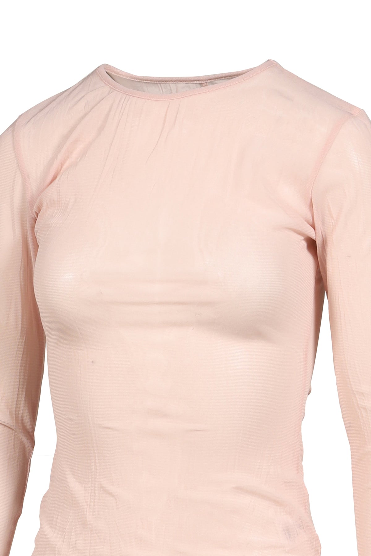 GLOWNY 【本物保証】 Tシャツ ストリート系 レディース SHEER LONG SLEEVE TOP / BABY PNK