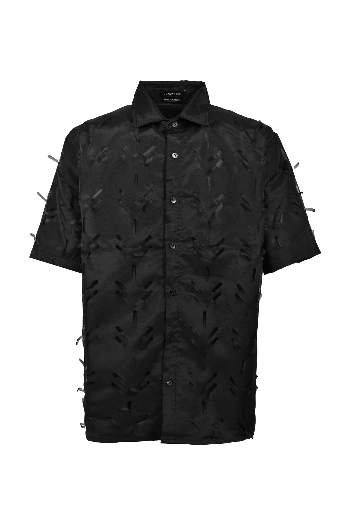 JUNTAE KIM ジュンテ キム 【本物保証】 シャツ ストリート系 メンズ LAYERED LASER SLASH SHIRTS / BLK