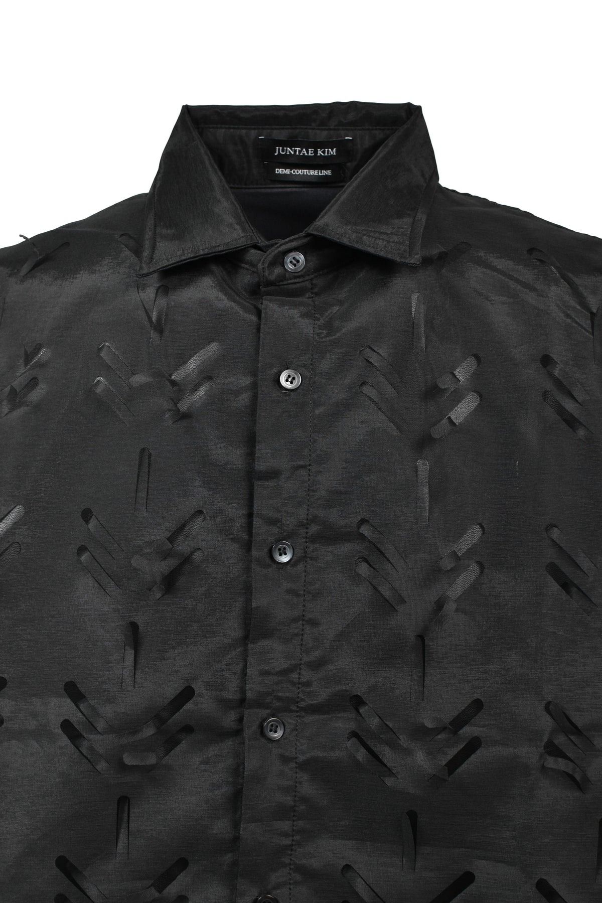 JUNTAE KIM ジュンテ キム 【本物保証】 シャツ ストリート系 メンズ LAYERED LASER SLASH SHIRTS / BLK
