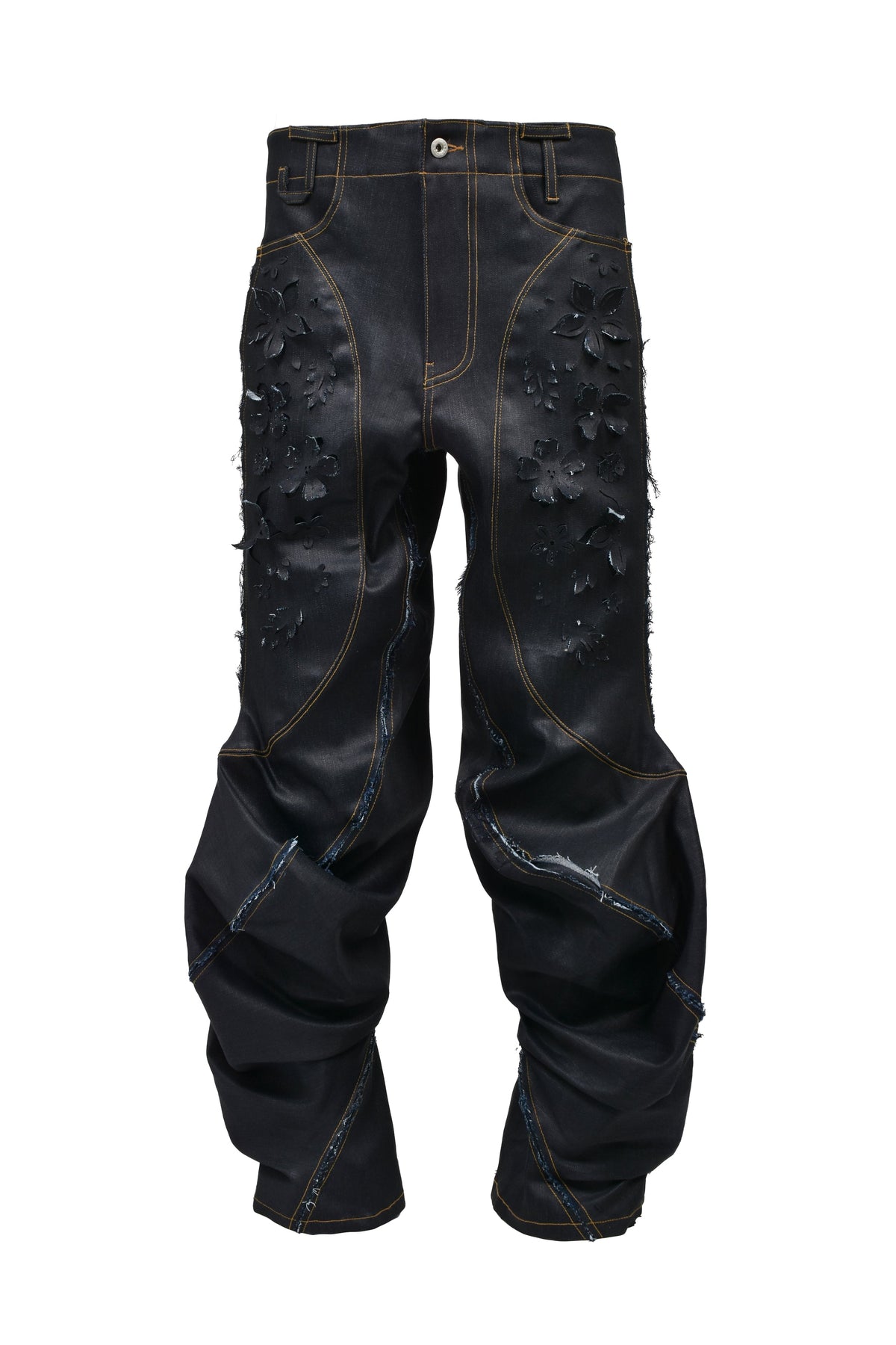 JUNTAE KIM ジュンテ キム 【本物保証】 パンツ ストリート系 メンズ LASER-SLASHED TWIST PANTS / IND