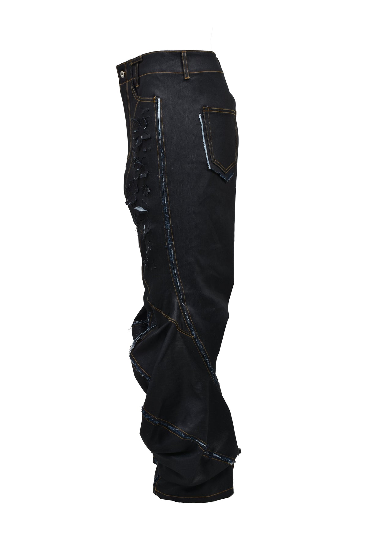 JUNTAE KIM ジュンテ キム 【本物保証】 パンツ ストリート系 メンズ LASER-SLASHED TWIST PANTS / IND