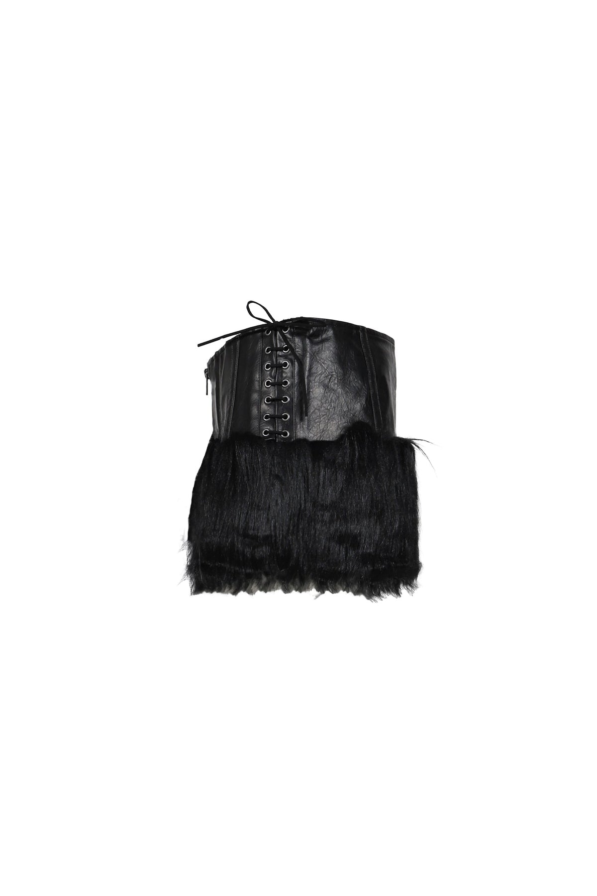 Jaded London 【本物保証】 スカート ストリート系 レディース FAUX FUR CROPPED SKIRTS / BLK