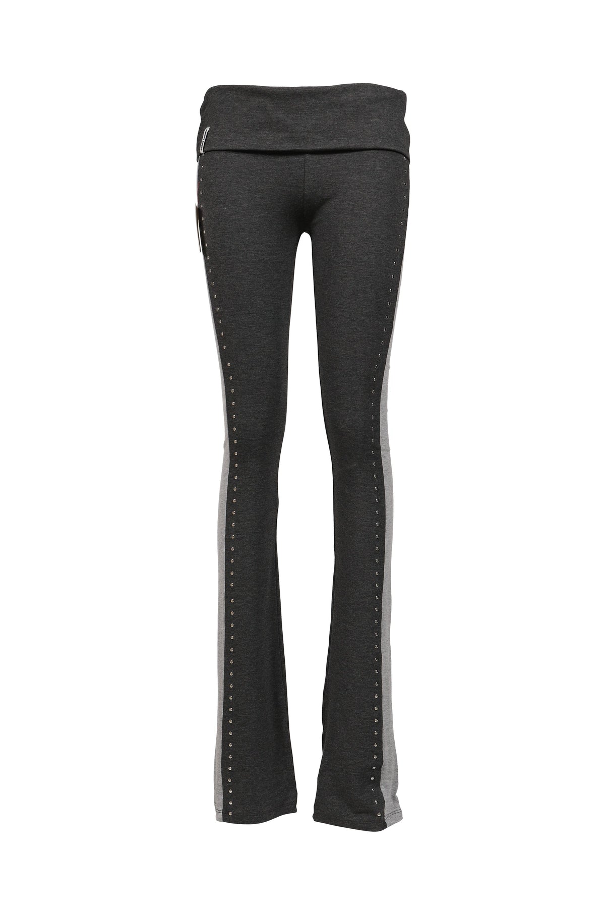 Jaded London 【本物保証】 パンツ ストリート系 レディース FOLDOVER STUDDED TROUSER / BLK GRY