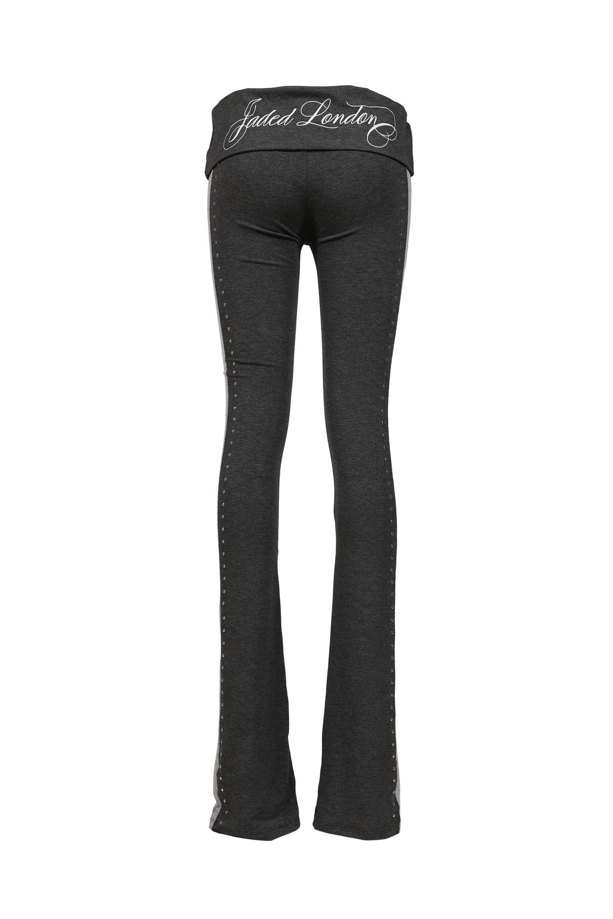 Jaded London 【本物保証】 パンツ ストリート系 レディース FOLDOVER STUDDED TROUSER / BLK GRY