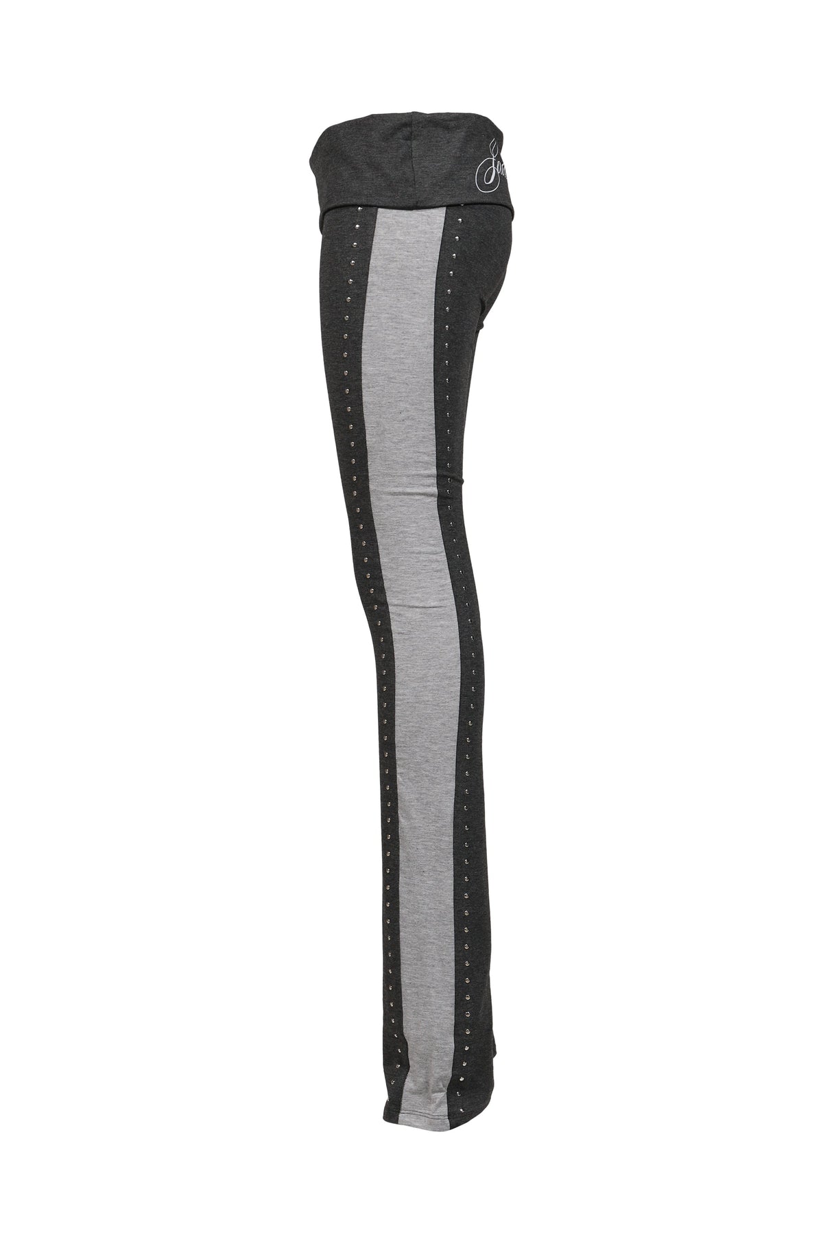 Jaded London 【本物保証】 パンツ ストリート系 レディース FOLDOVER STUDDED TROUSER / BLK GRY