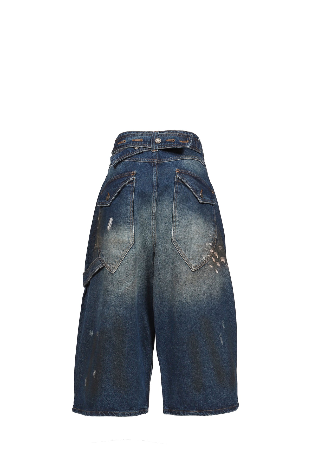 Jaded London 【本物保証】 デニムパンツ ストリート系 レディース PAINTED CROPPED XL COLOSSUS JEANS / BLU