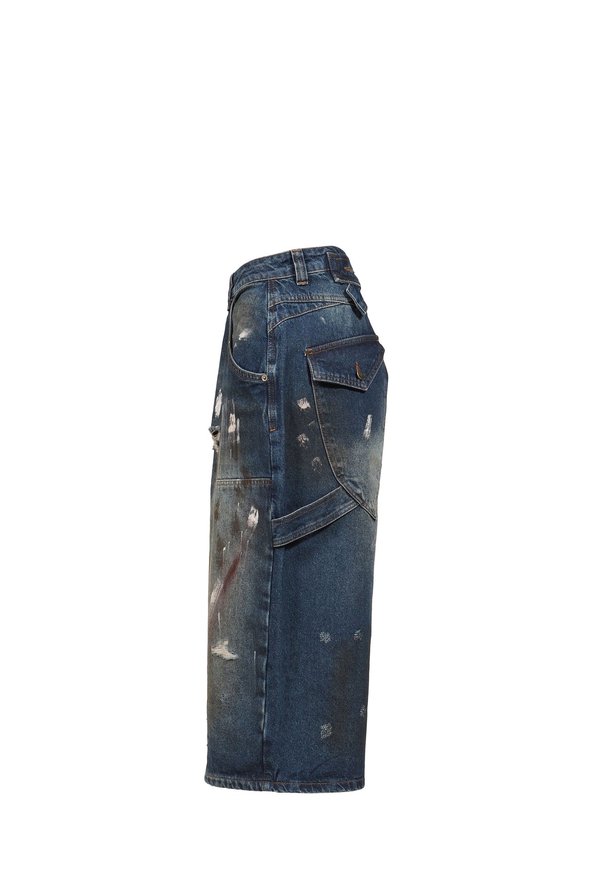Jaded London 【本物保証】 デニムパンツ ストリート系 レディース PAINTED CROPPED XL COLOSSUS JEANS / BLU