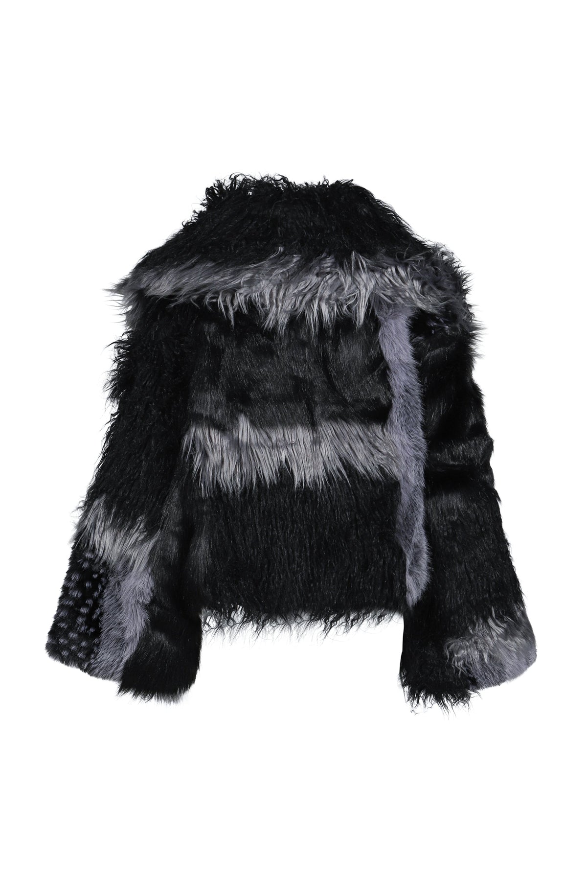 Jaded London 【本物保証】 コート ストリート系 レディース PATCHWORK FUR ASYM COAT - BLACK / BLK