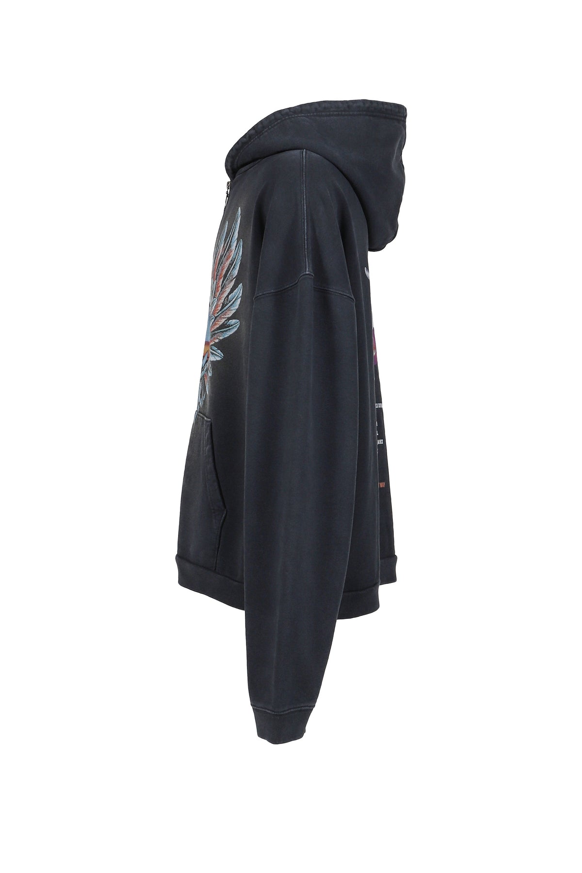 JUN/NAKAYAMA ジュン/中山 【本物保証】 パーカー ストリート系 メンズ FEATHER ZIP HOODIE / BLK