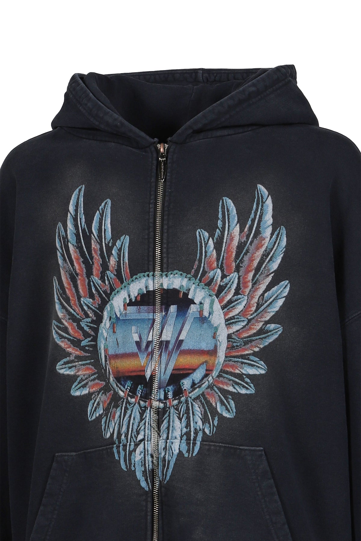JUN/NAKAYAMA ジュン/中山 【本物保証】 パーカー ストリート系 メンズ FEATHER ZIP HOODIE / BLK