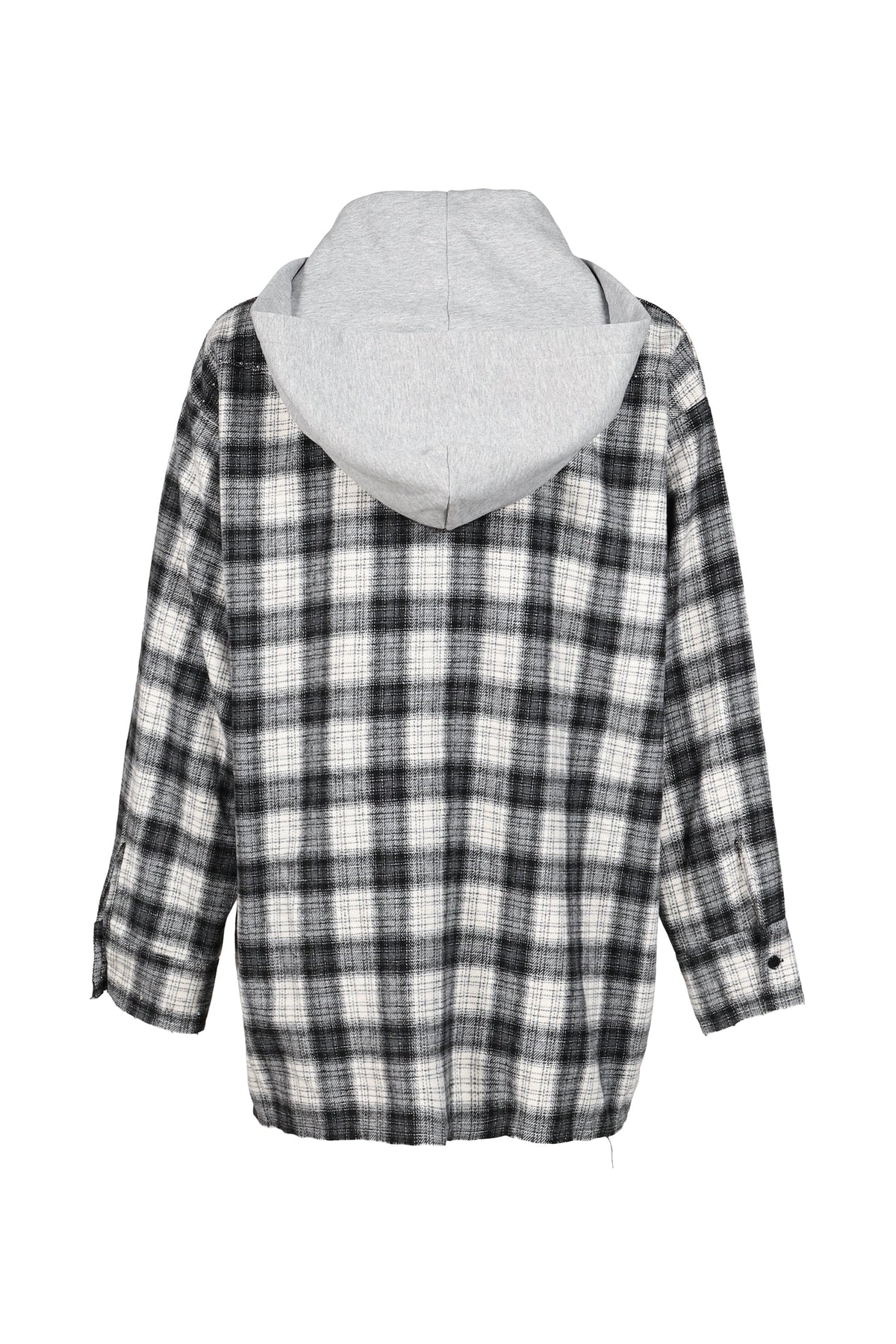 JUN/NAKAYAMA ジュン/中山 【本物保証】 シャツ ストリート系 メンズ HOODED FLANNEL SHIRTS / ASH