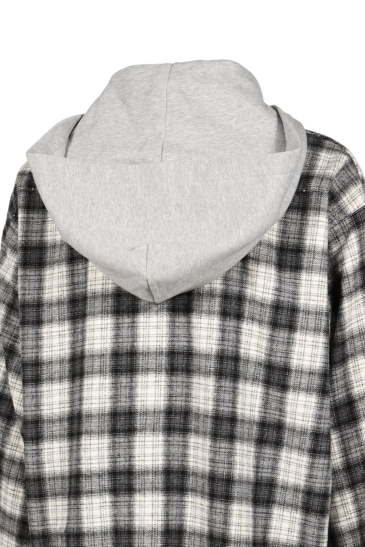 JUN/NAKAYAMA ジュン/中山 【本物保証】 シャツ ストリート系 メンズ HOODED FLANNEL SHIRTS / ASH