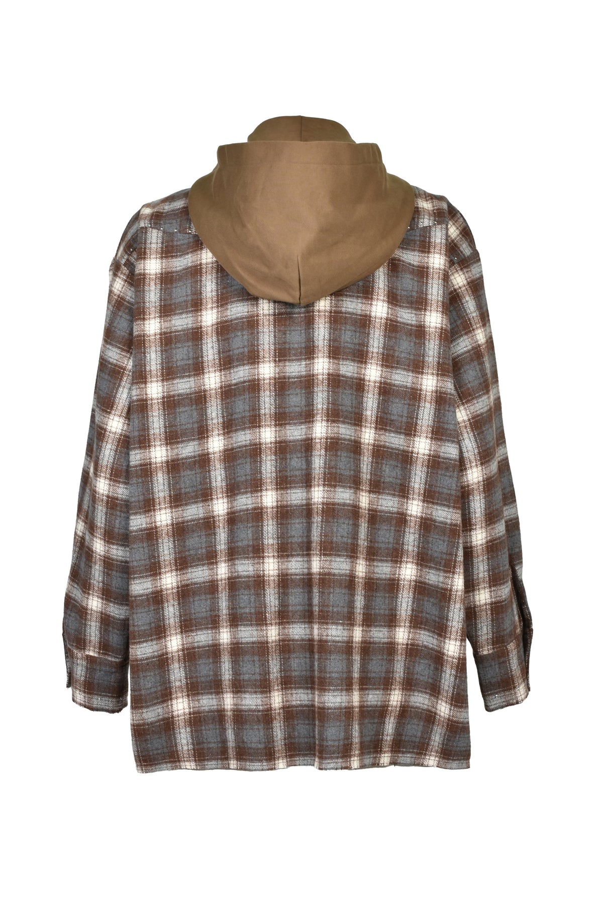 JUN/NAKAYAMA ジュン/中山 【本物保証】 シャツ ストリート系 メンズ HOODED FLANNEL SHIRTS / BRW