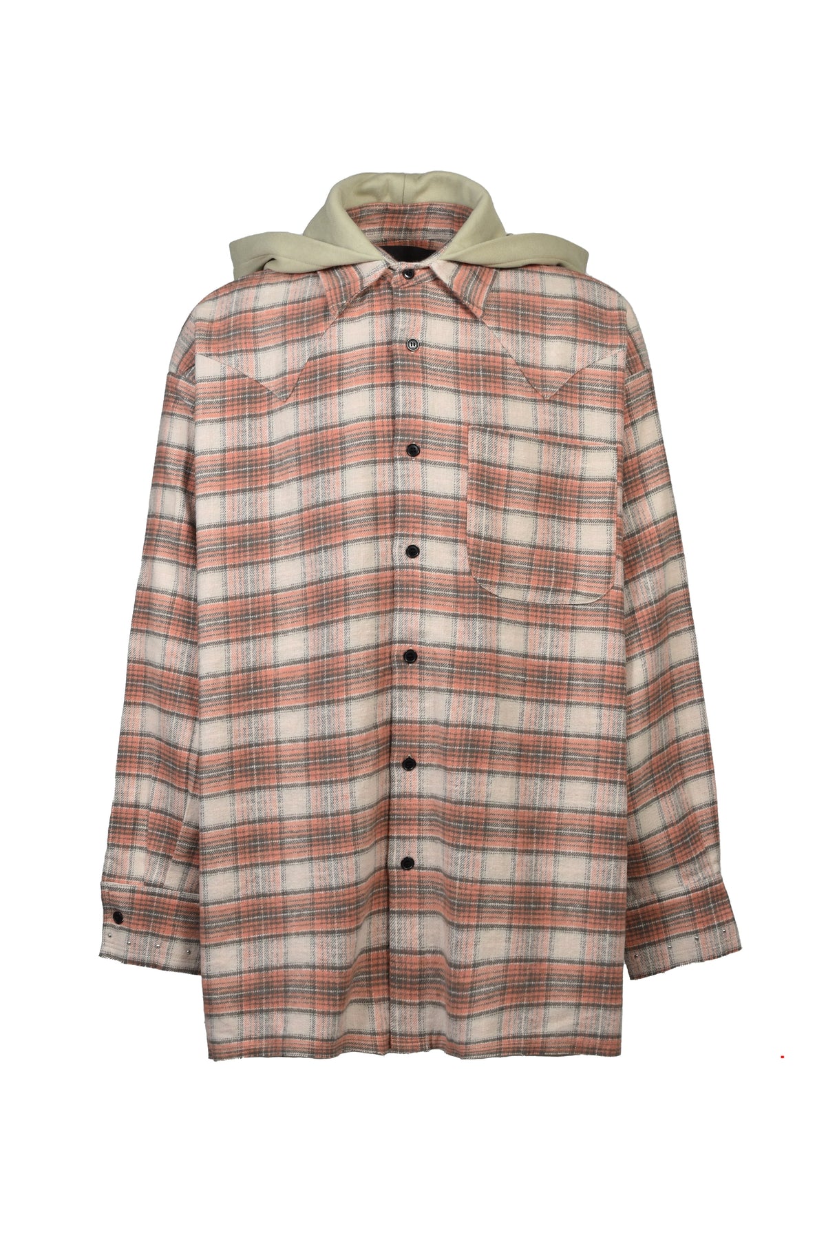 JUN/NAKAYAMA ジュン/中山 【本物保証】 シャツ ストリート系 メンズ HOODED FLANNEL SHIRTS / ORG